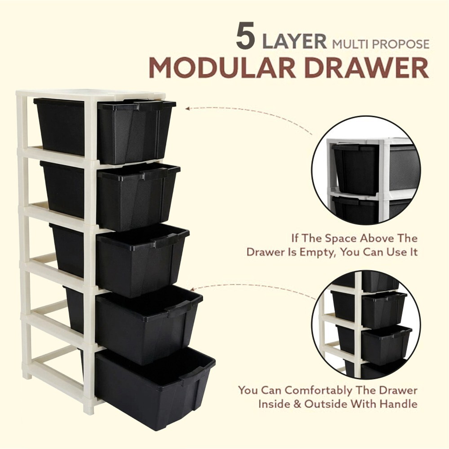 Image of MAXTID 5 Compartments Plastic PP