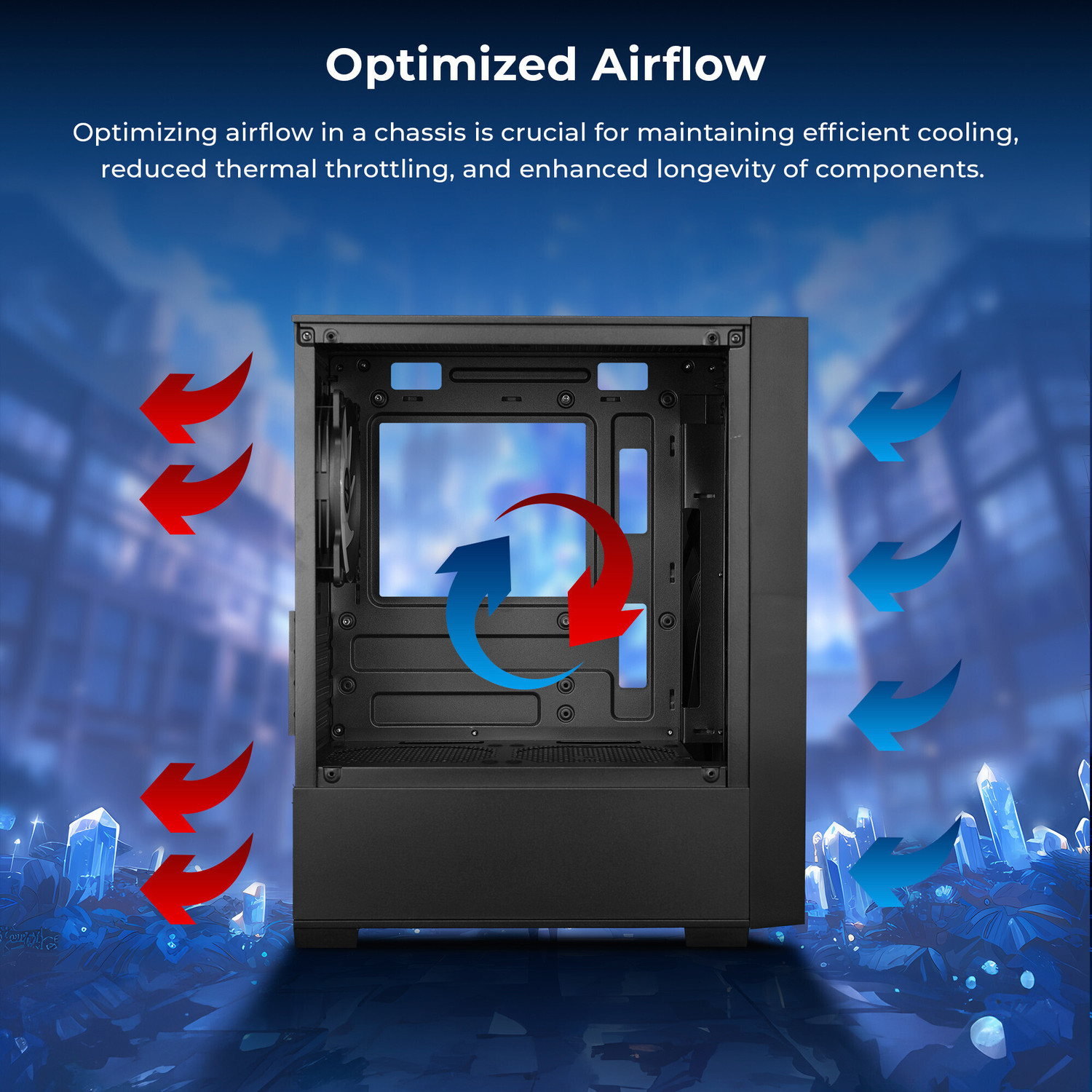 Image of ZEBRONICS TWOFACE Gaming Mini-Tower mATX /ITX, 3 RGB Fans,Tempered Glass Mini Tower Cabinet with USB 2.0 and USB 3.0 Ports Compatible with Gaming Console