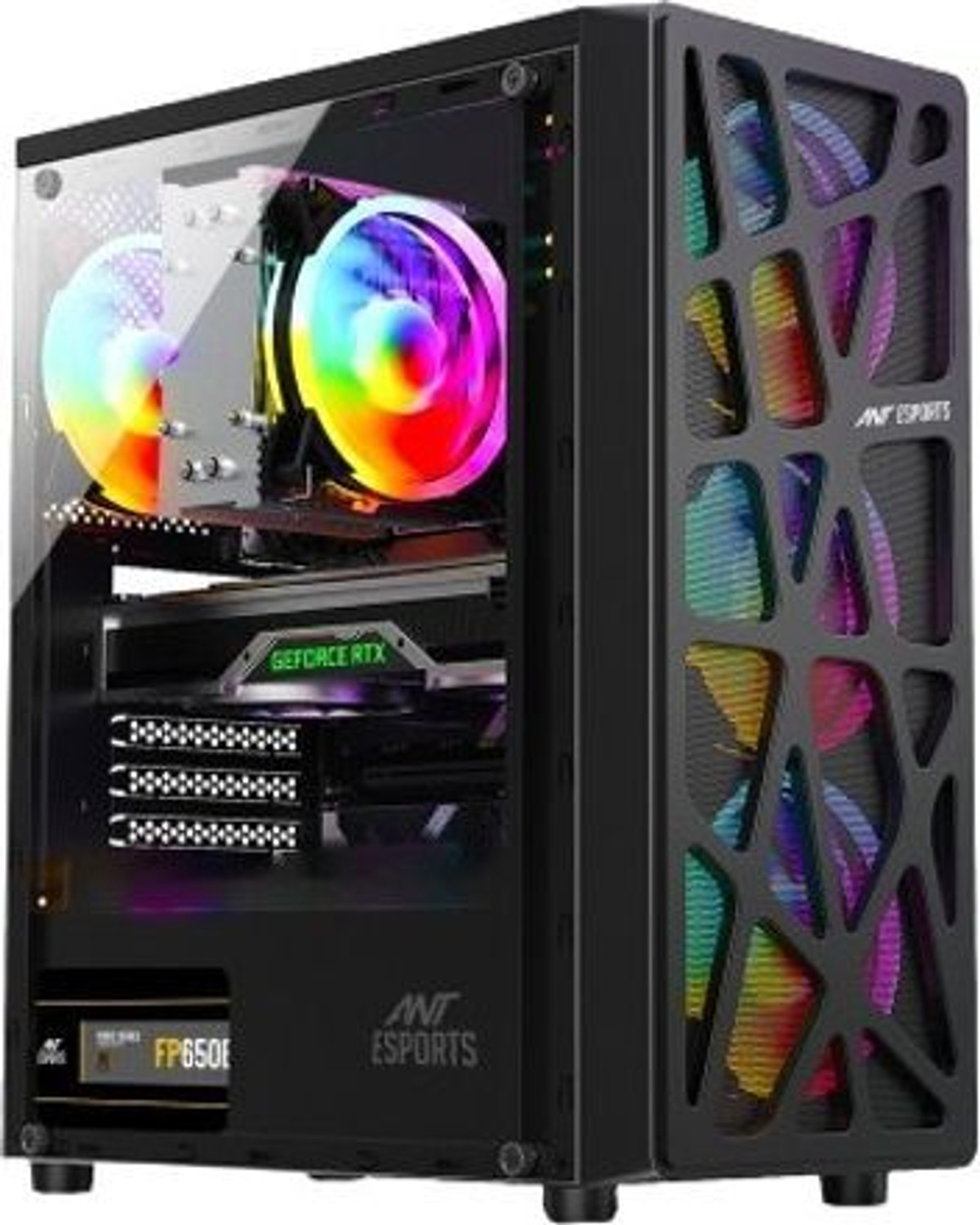 Image of Ant Esports Elite 1100 Mid-Tower Gaming Cabinet with USB 2.0 and USB 3.0 Ports Compatible with Computer