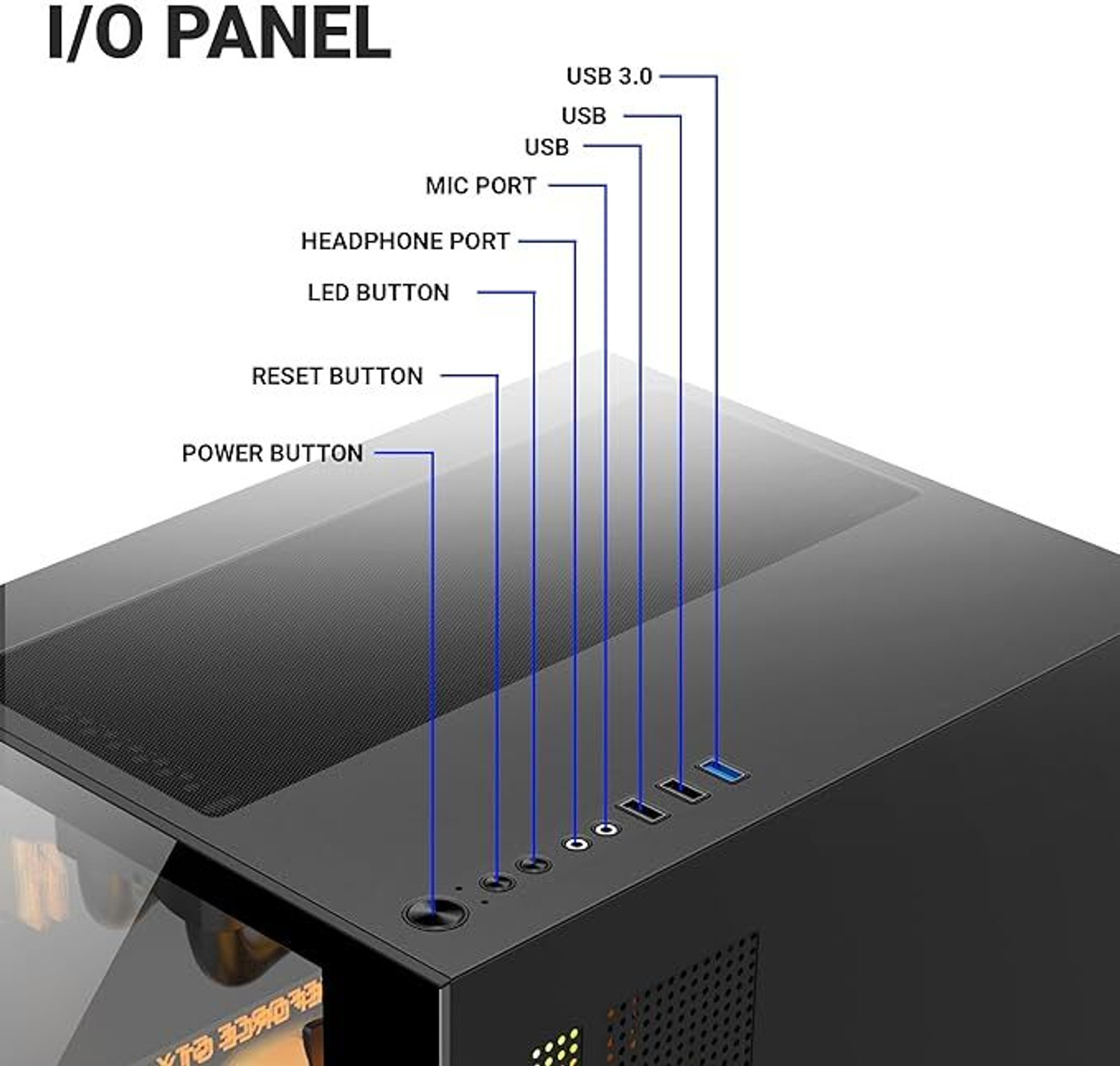 Image of Ant Esports CRYSTAL Z2 Cabinet Cabinet with USB 2.0 and USB 3.0 Ports Compatible with Computer