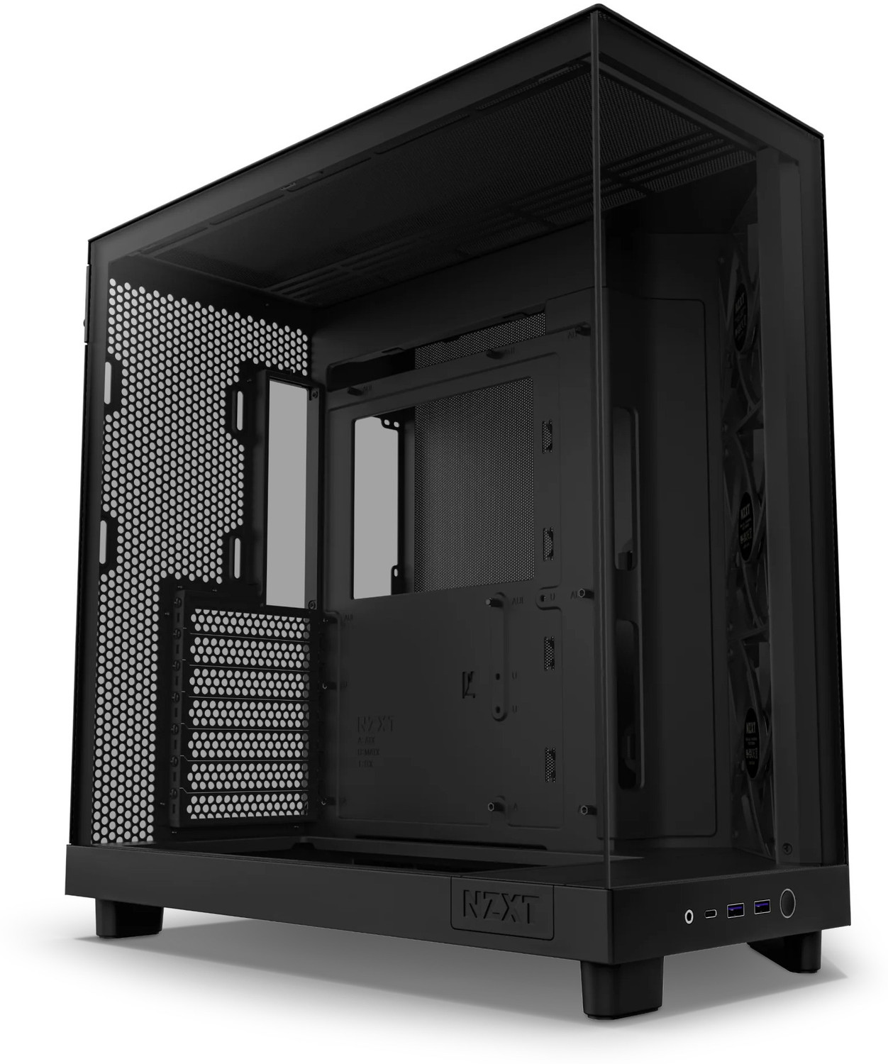 Image of Nzxt CC-H61FB-01 Mid-Tower Cabinet with USB 2.0 and USB 3.0 Ports Compatible with Computer