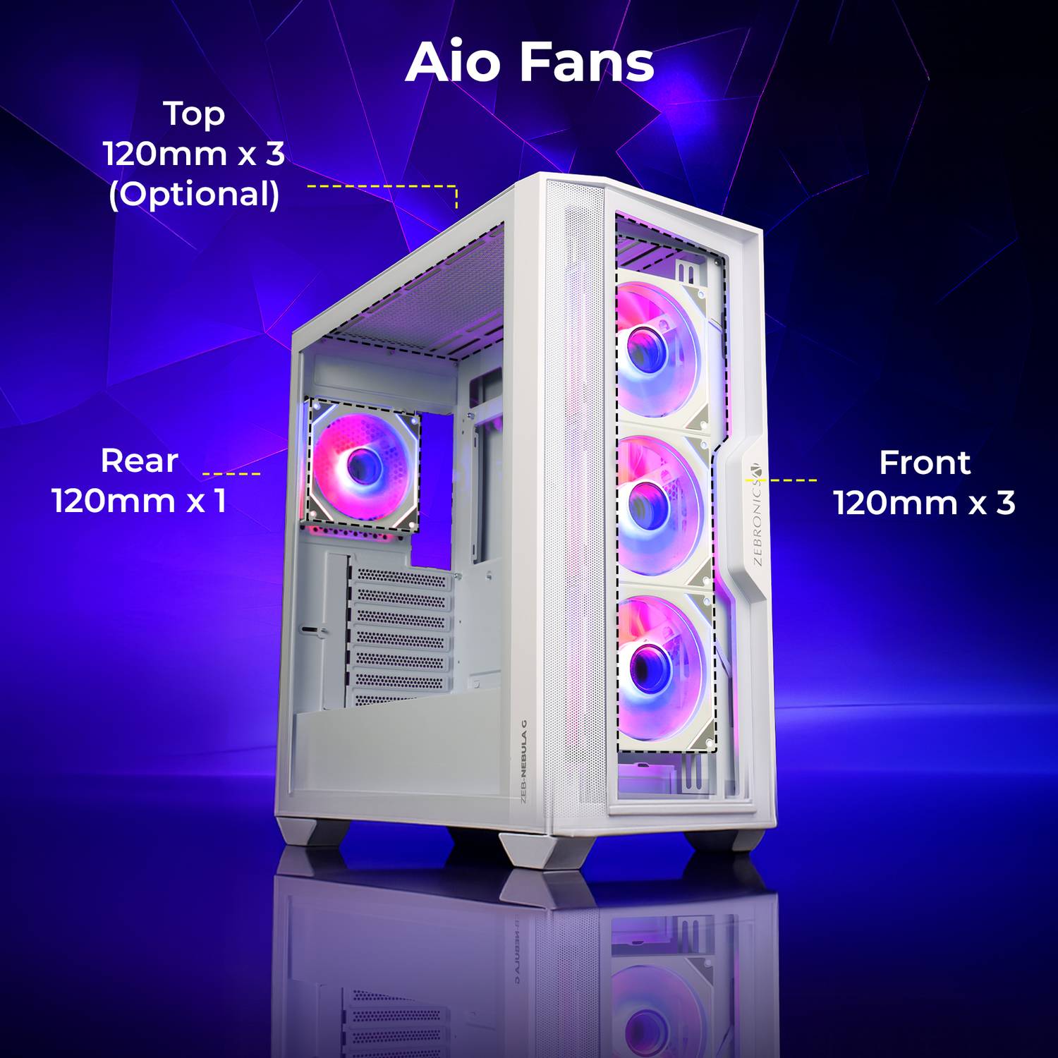 ZEBRONICS Zeb-Nebula G Mid Tower Cabinet - Image 4