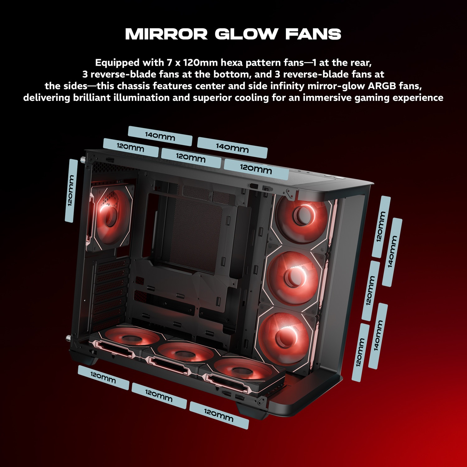 Image of daWg Y820 (Black) Mid Tower Cabinet with USB 2.0 and USB 3.0 Ports Compatible with Gaming Console