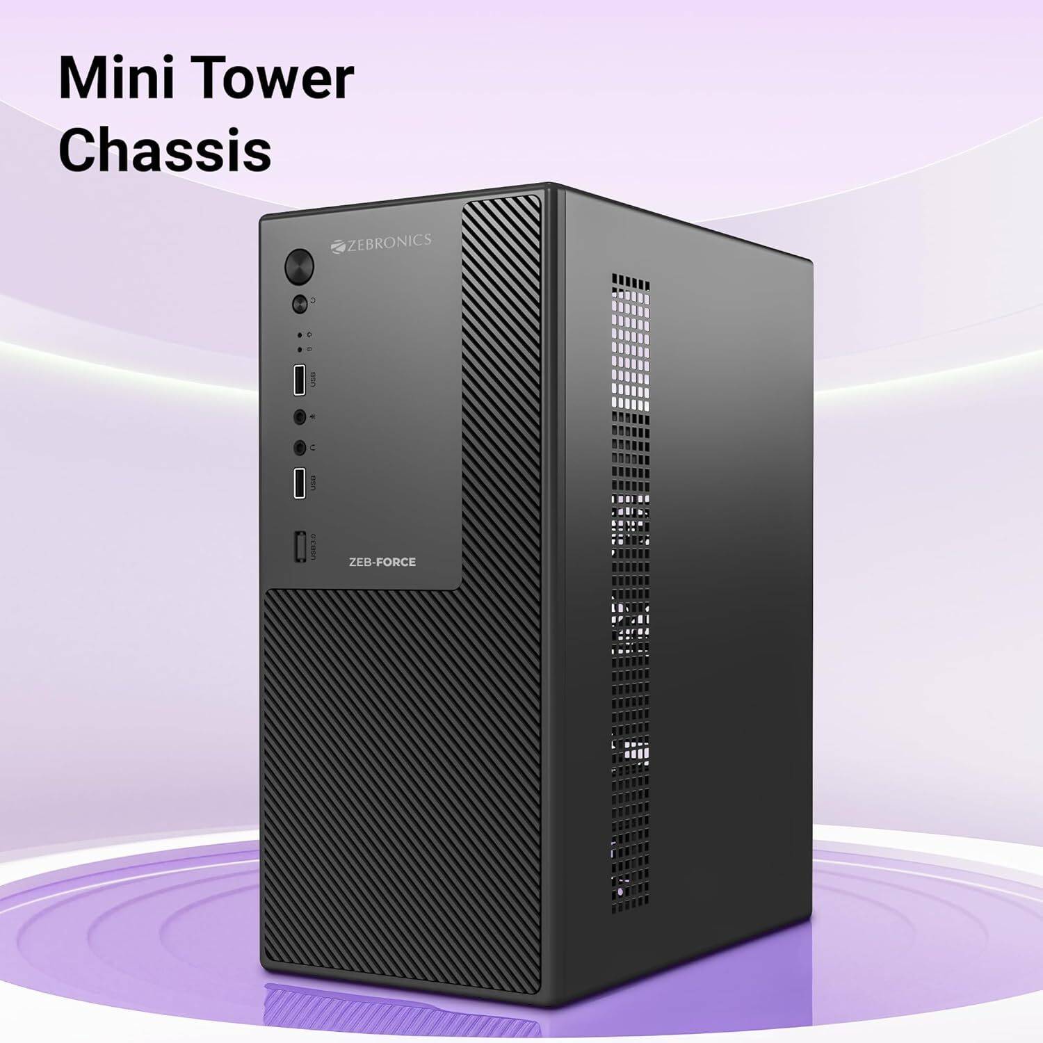 ZEBRONICS Mini Tower Cabinet with USB 2.0 and 3.0 - Image 4