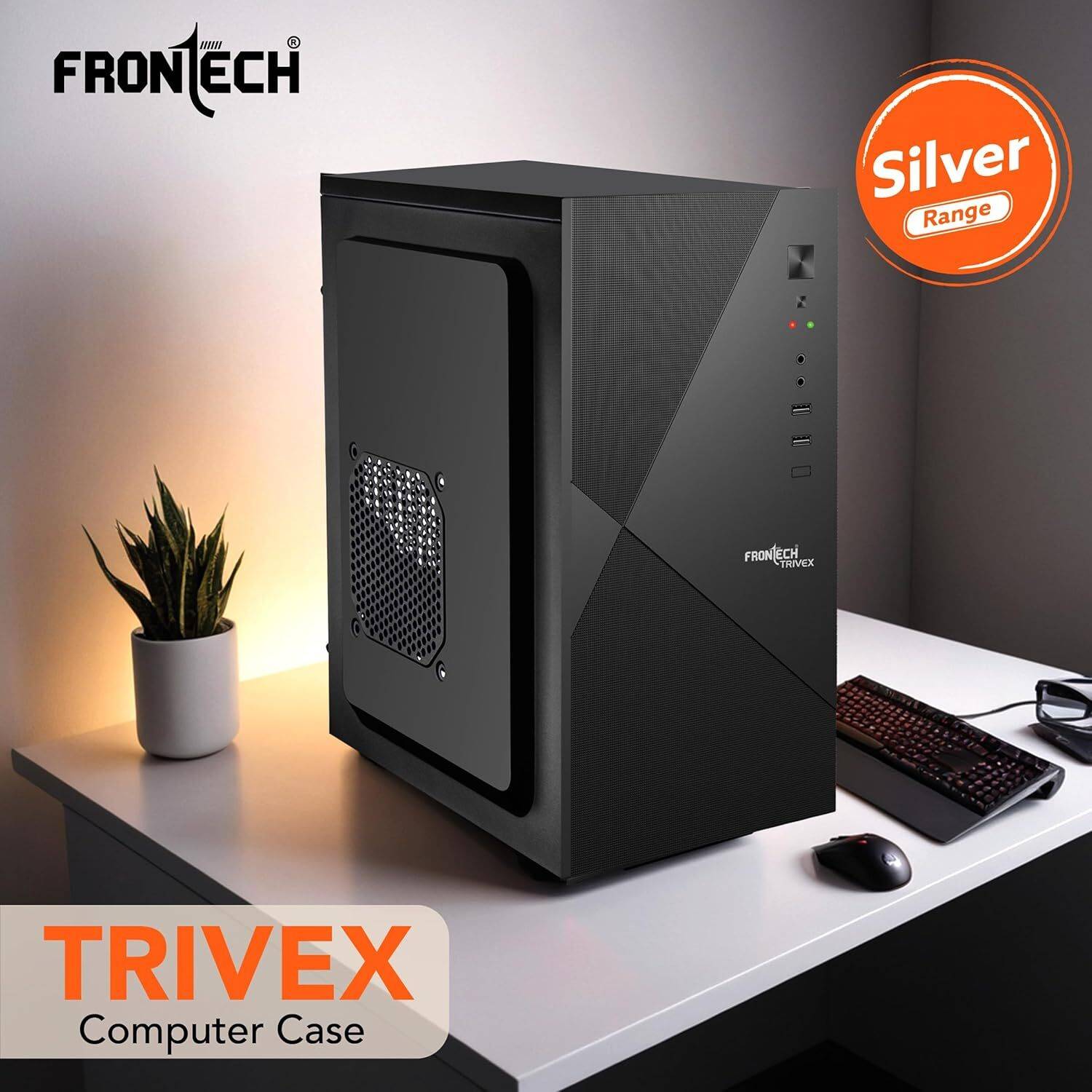 Frontech Trivex without smps mid tower Cabinet with USB 2.0 and