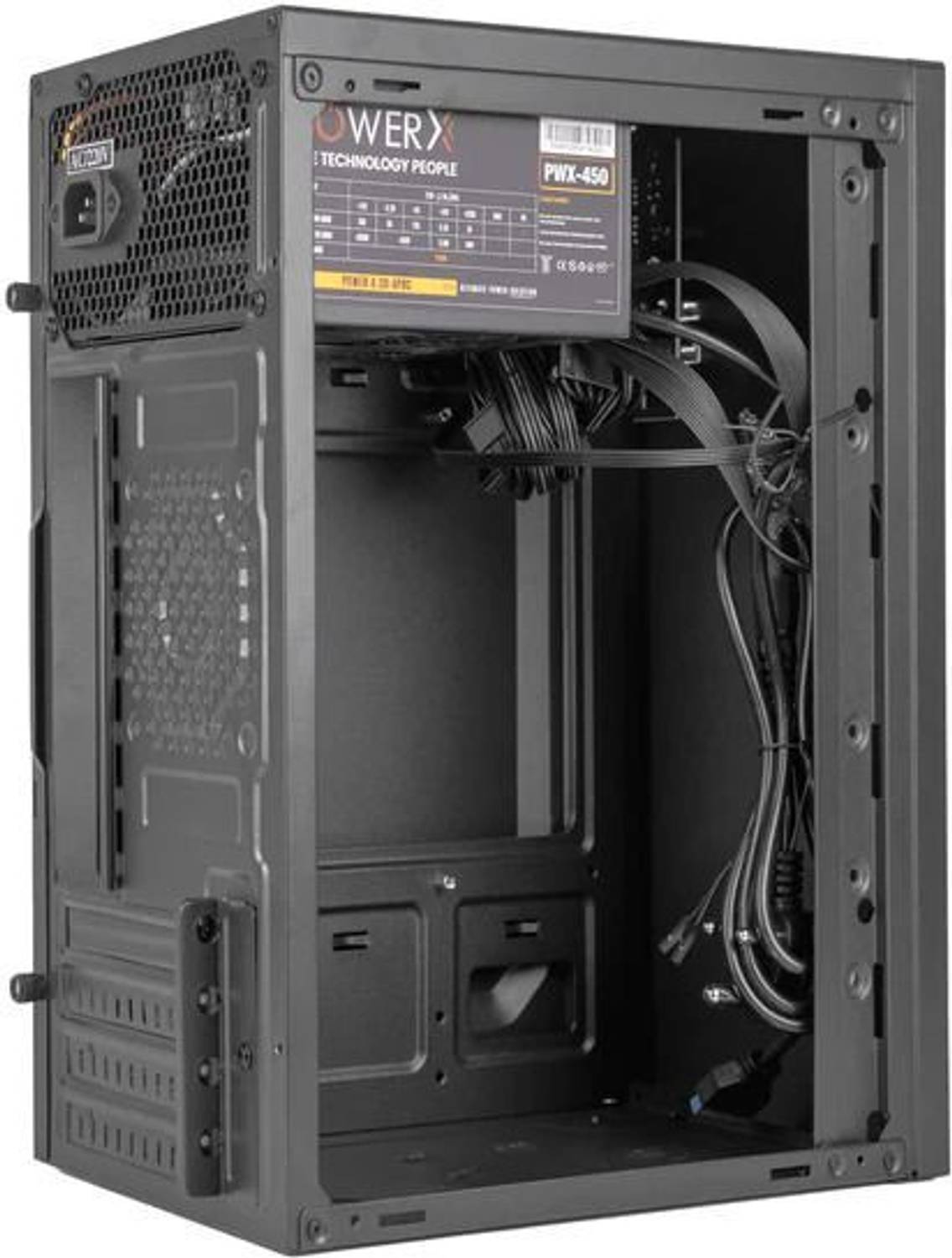 powerx CABINET WITH SMPS Full Metal Body Mid Tower Cabinet with