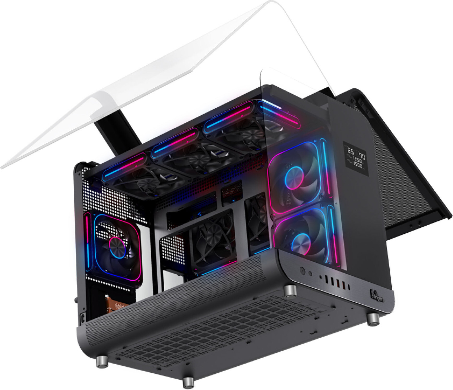 Image of FINGERS QuikFINGERS Wings Micro-ATX Cabinet with USB 2.0 and USB 3.0 Ports Compatible with Computer