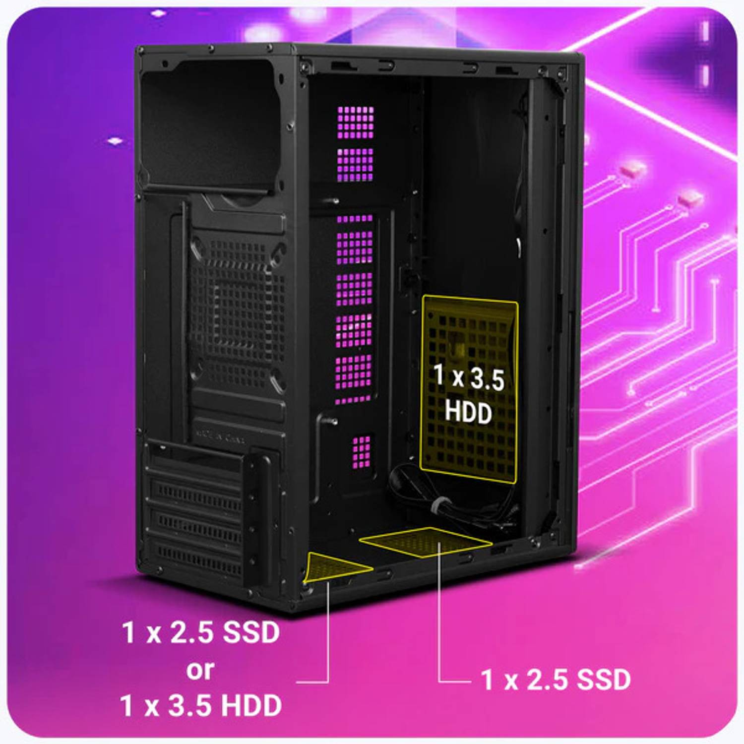 ZEBRONICS Zeb without smps mid tower Cabinet USB 2.0 & 3.0 - Image 2