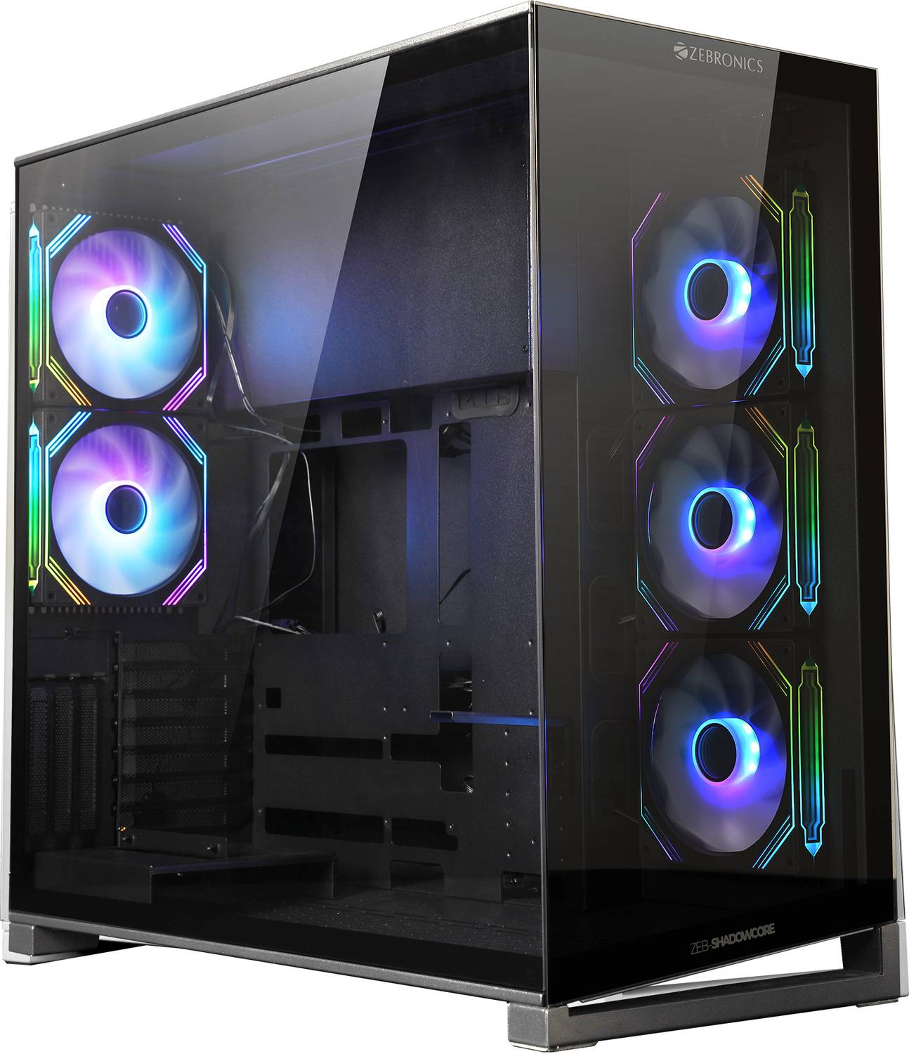 ZEBRONICS Zeb-Shadowcore Full Tower Cabinet Black - Image 1