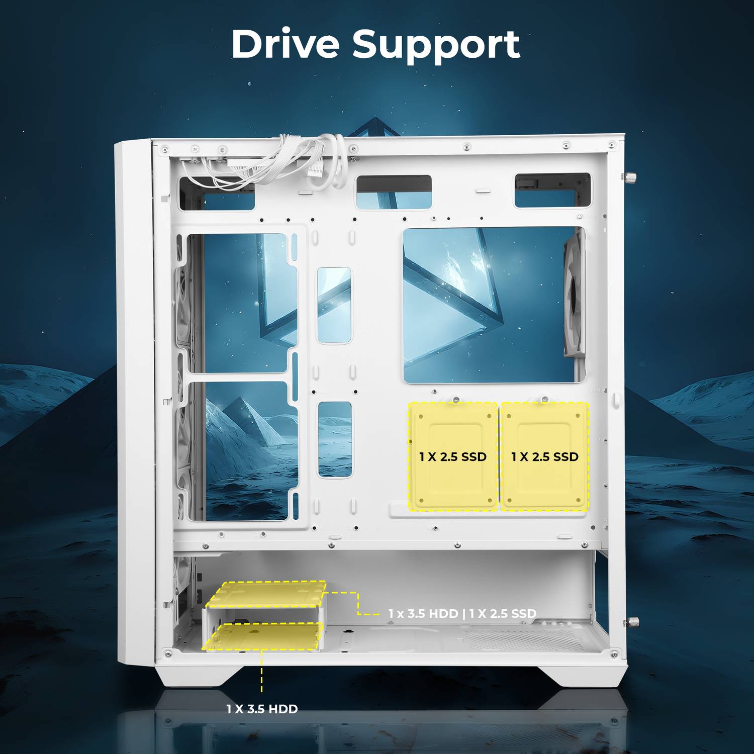 ZEBRONICS Zeb-Spectra Mid Tower Cabinet White - Image 5