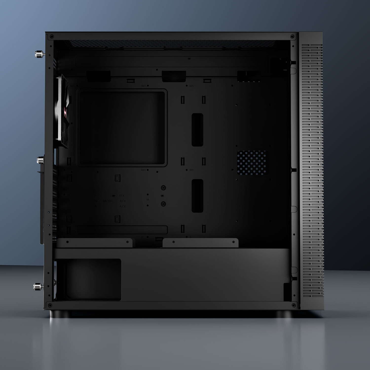 Image of daWg X490 (Black) Full Tower Cabinet with USB 2.0 and USB 3.0 Ports Compatible with Gaming Console