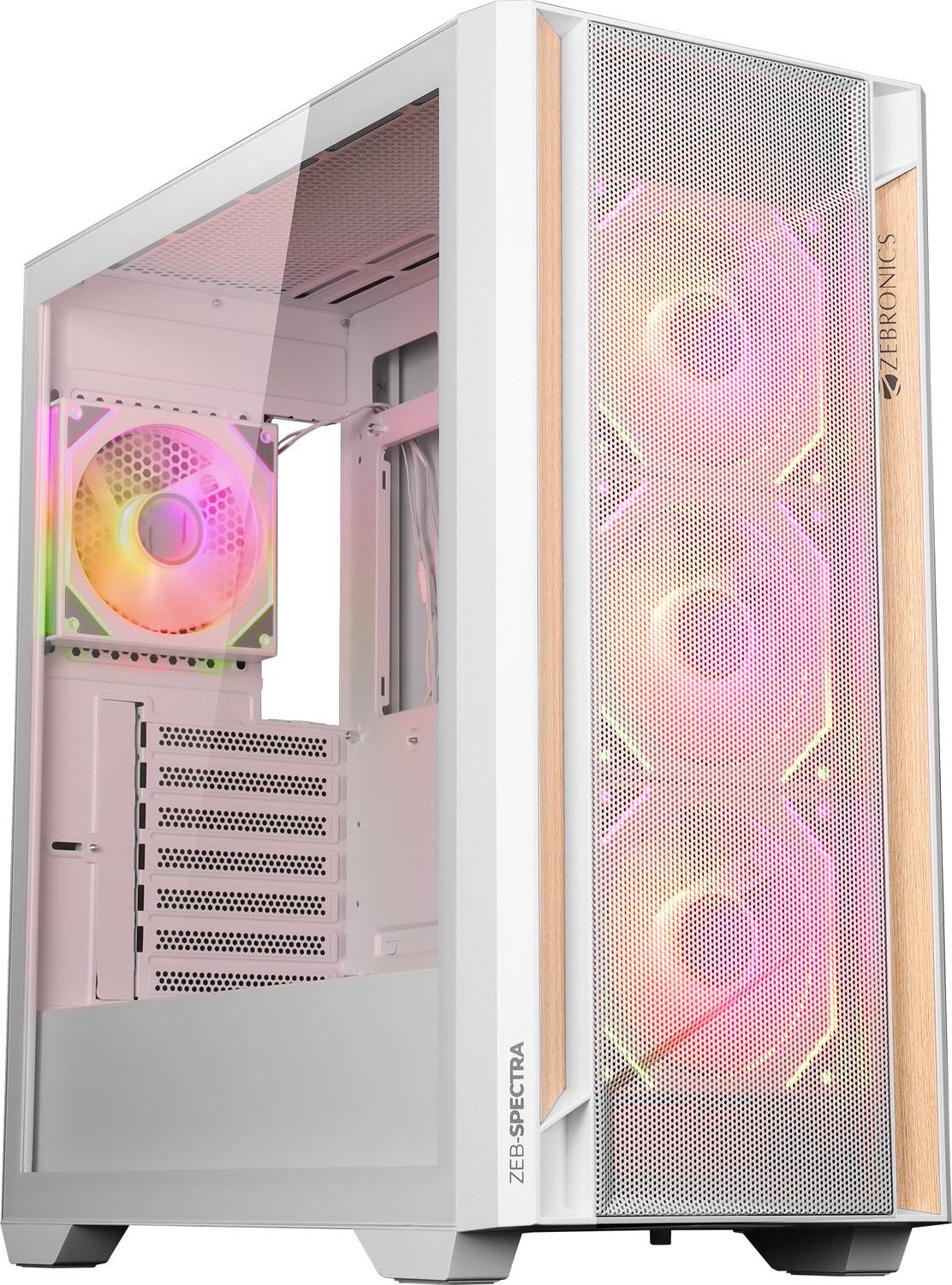 ZEBRONICS Zeb-Spectra Mid Tower Cabinet White - Image 1