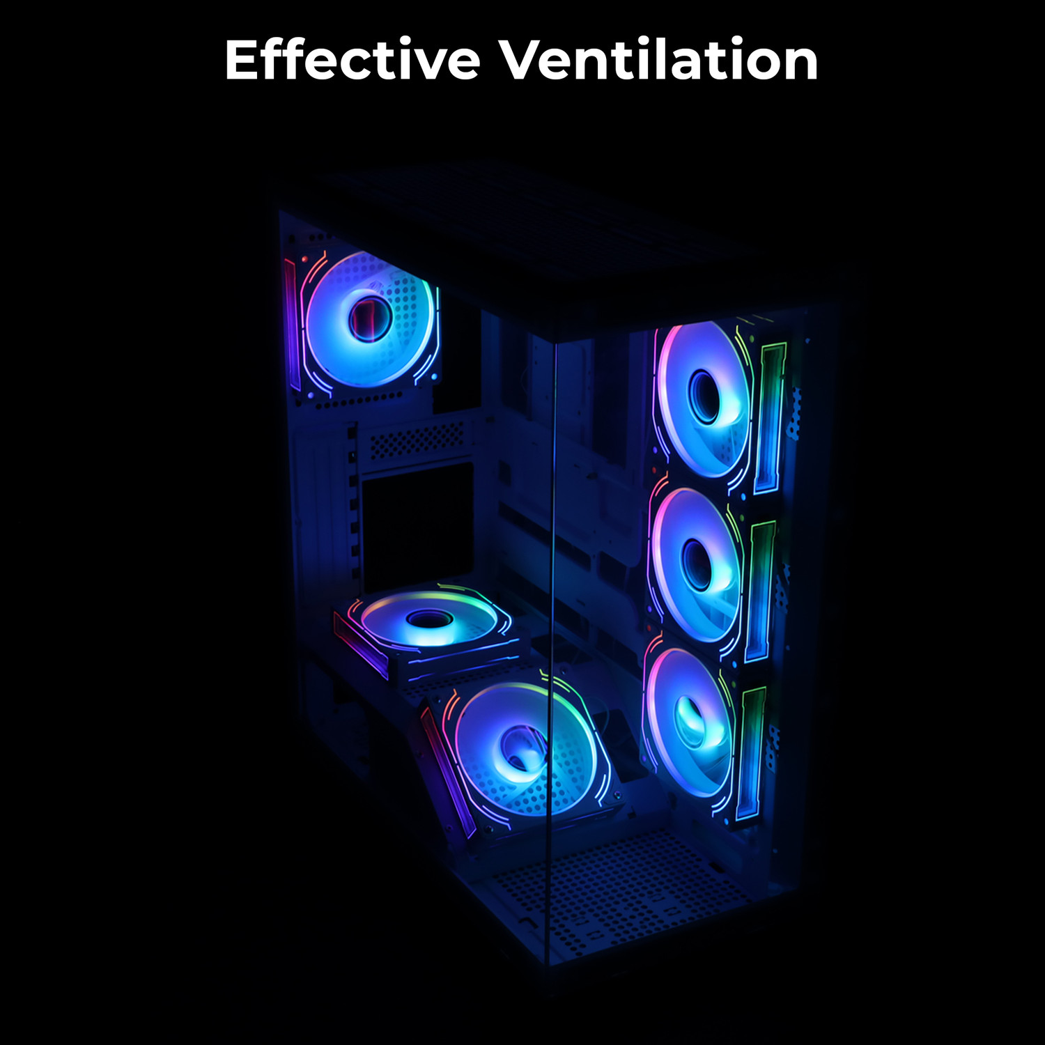 Image of ZEBRONICS Zeb-Xenocore (White) Mid Tower Cabinet with USB 2.0 and USB 3.0 Ports Compatible with Gaming Console