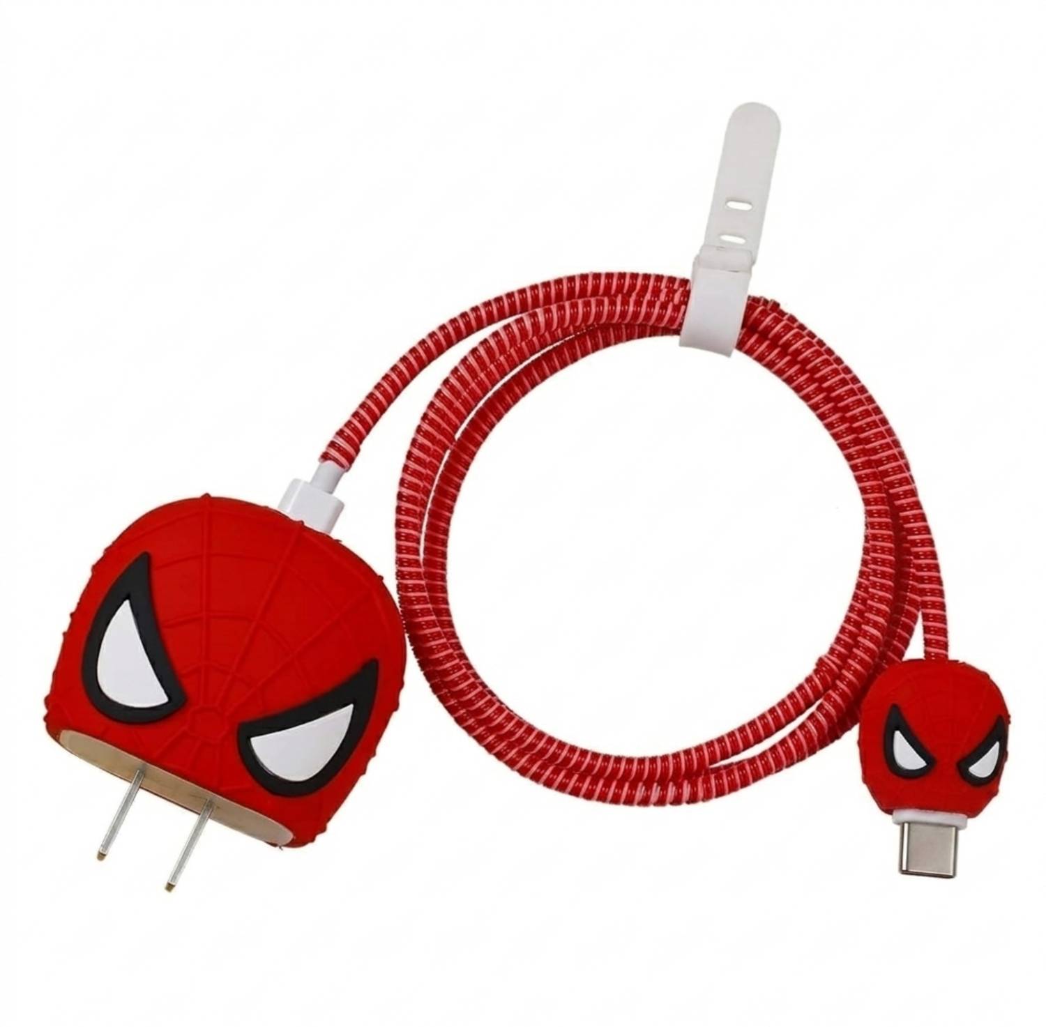 CAISHEN UNITED Mobile Charger Cover with Cable Protector (SpiderMan) Cable Protector