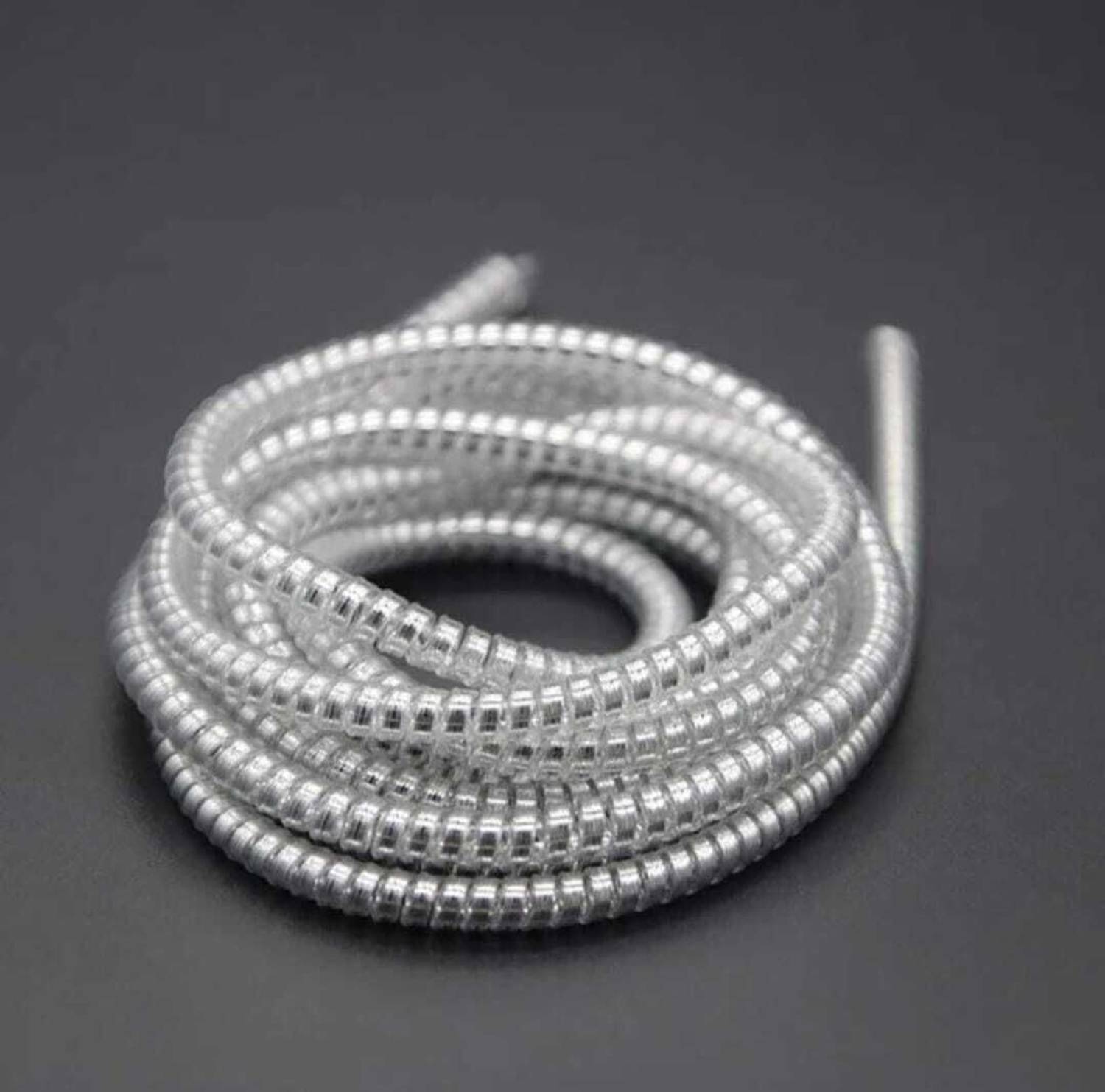 FastiQ 1 Piece Spiral WHITE 1.4 Meter Protector // Saver for Cables & Earphones Cable Protector