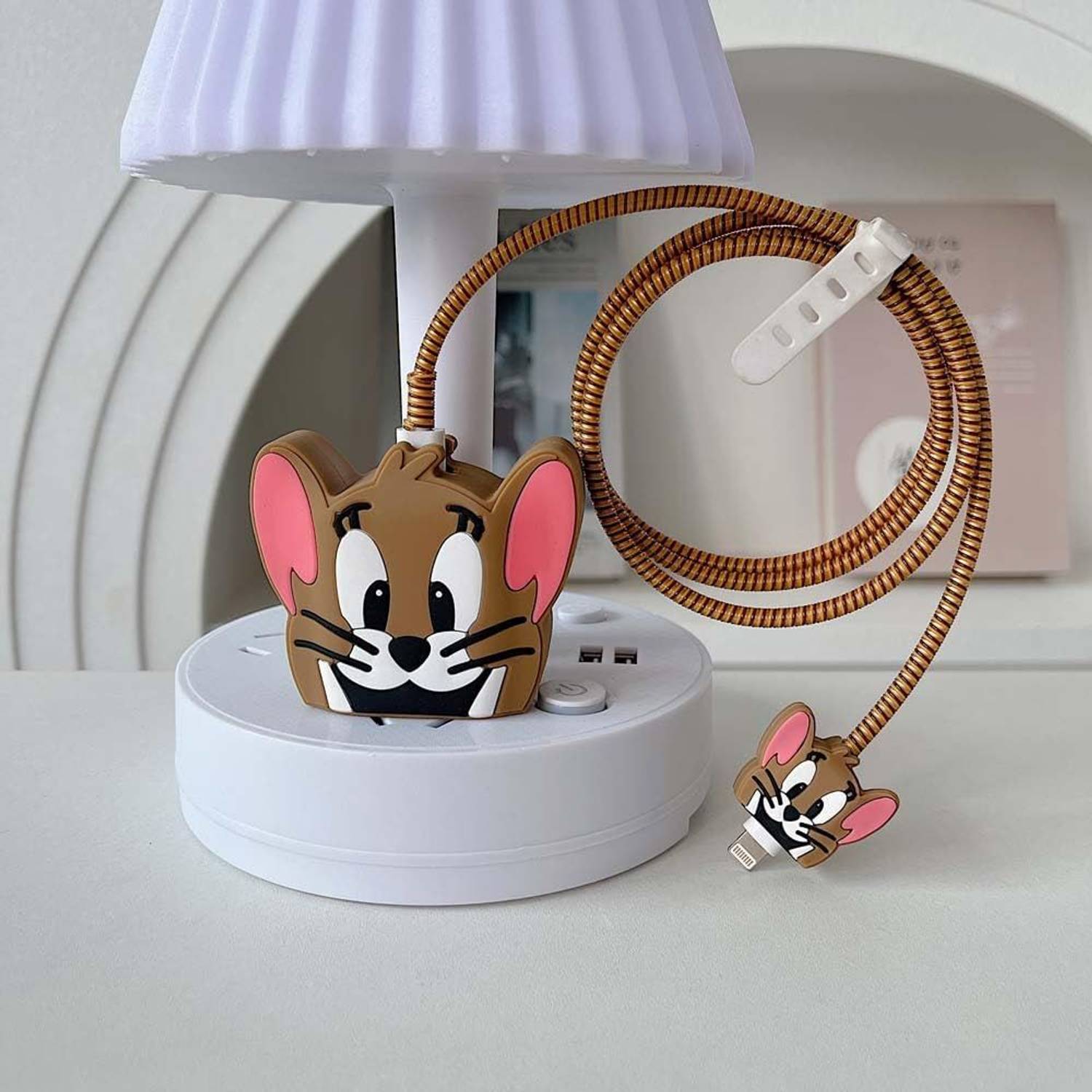BlissBeautyBar Charger Cover for iPhone 18W-20W Charger, 3D Cartoon Design Cable Protector