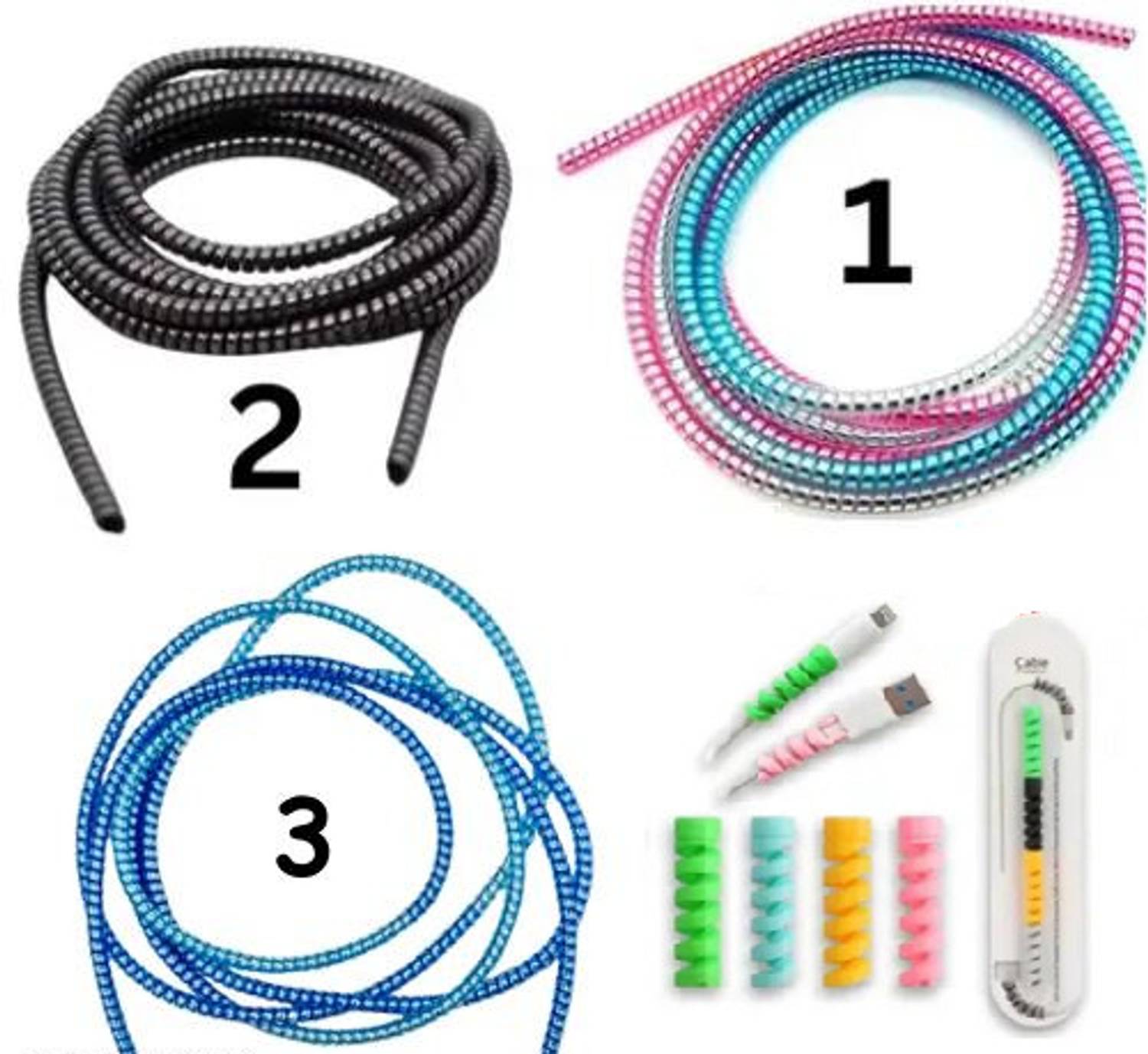 AlakhDM Spiral Charger, Cable Protector Cable Protector Cable Protector