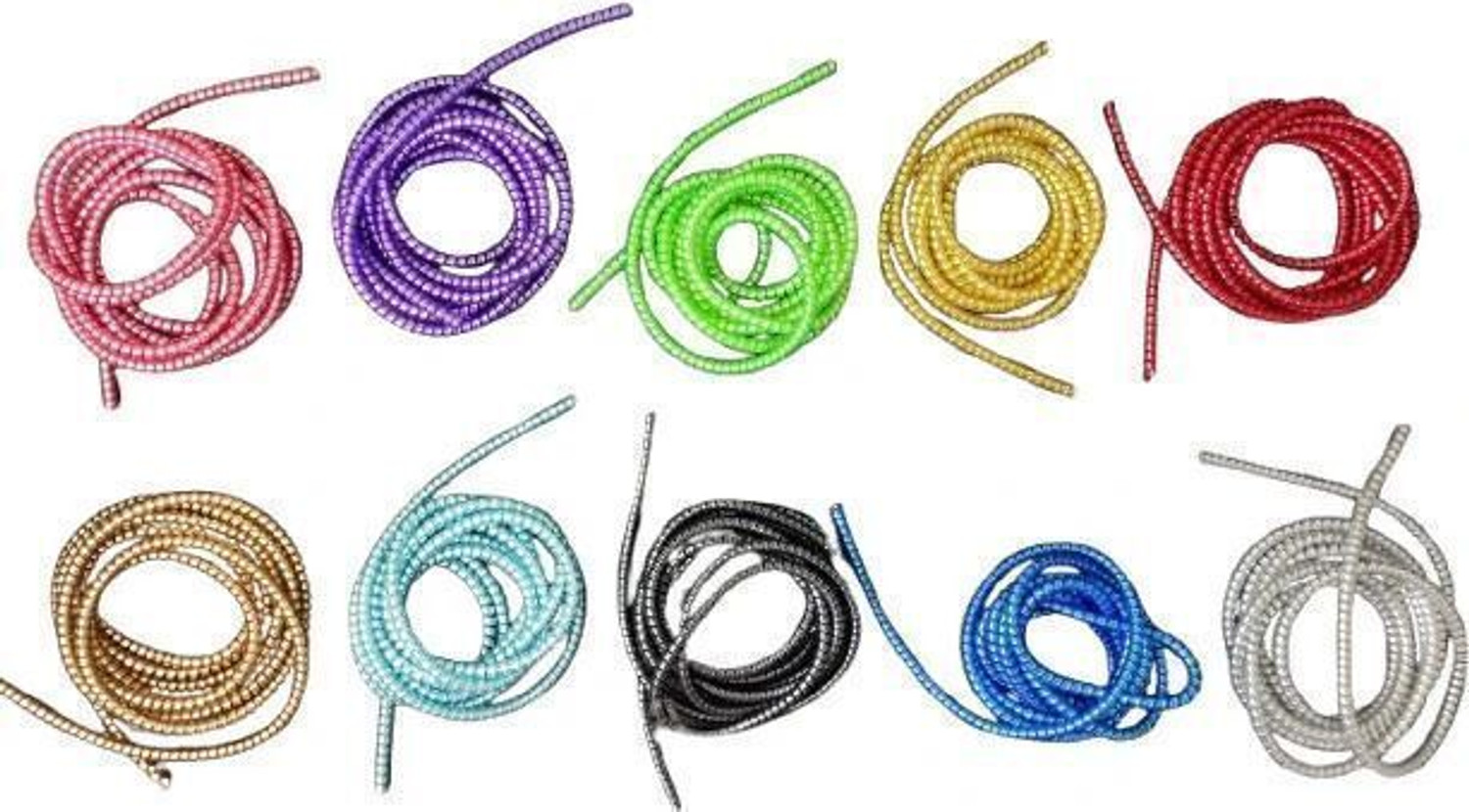 Image of BiteSize 5 Piece Spiral Multicolour 1.4 Meter Protector / / Saver for Cables & Earphones Cable Protector