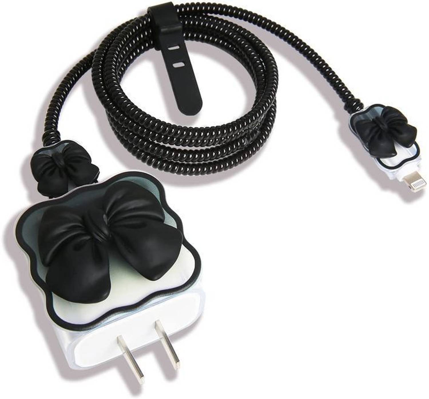 BlissBeautyBar 4in1 Black Iphone charger cover 18/20 W Cable Protector
