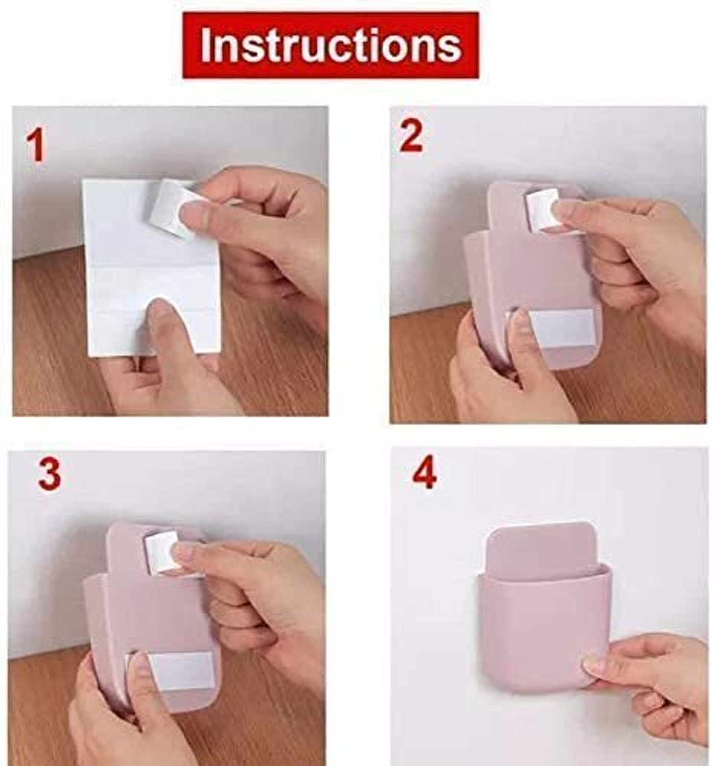 Image of Nohuj 4 Compartments Plastic Remote holder, Mobile holder, Toothpaste holder