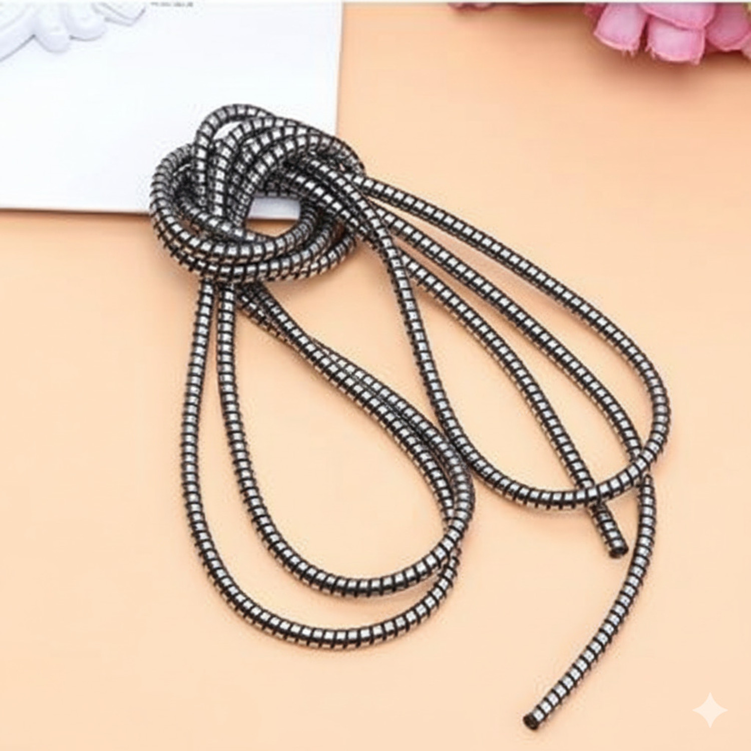 Image of JAZX 1.5m Spiral Triple Entire Charging Cable Spiral for All Android Cable Protector