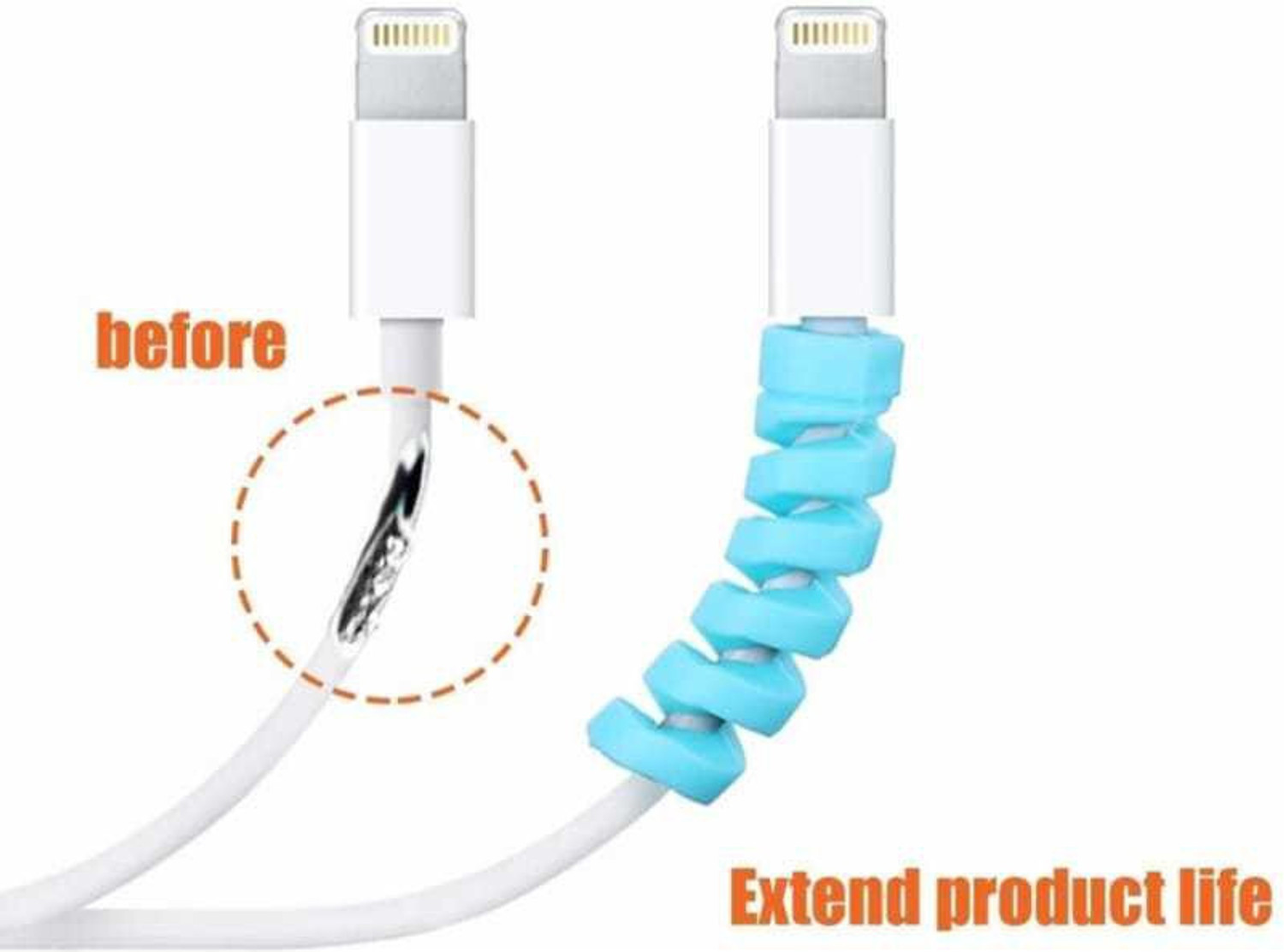 Image of RFP 12 Pieces Mobile Charging Cables & Earphones Wire Protector Cable Protector