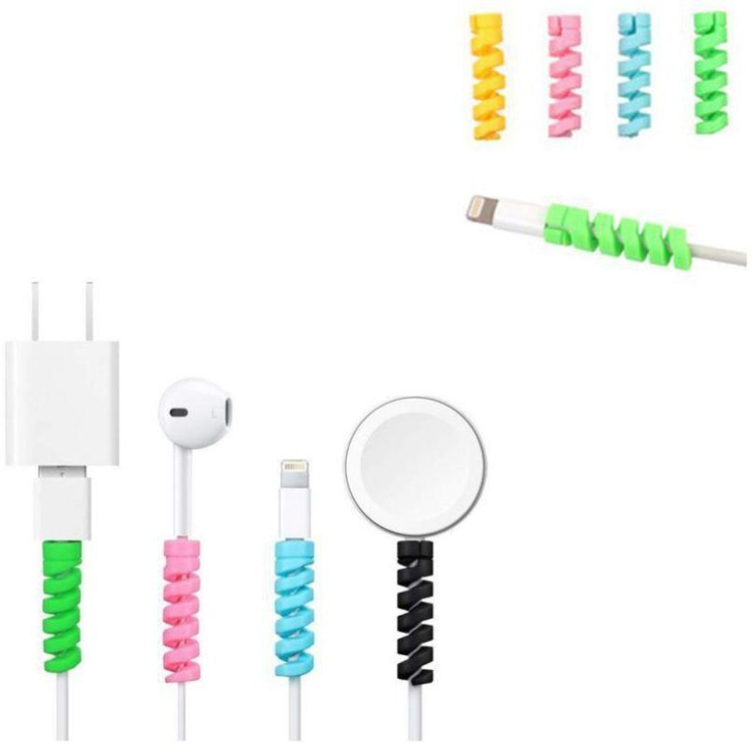 Image of Sansuka 32 Pieces Mobile Charging Cables & Earphones Wire Protector Cable Protector Cable Protector