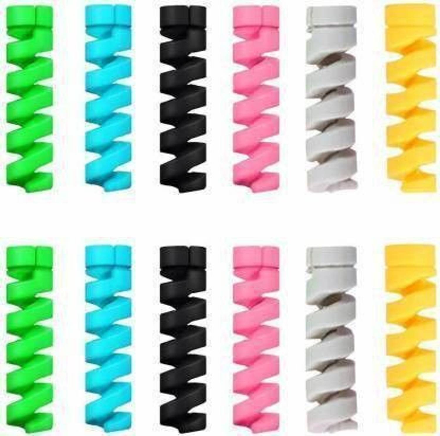 BABAMCK CABLE PROTECTOR 12 Pieces (Multi Color) Cable Protector