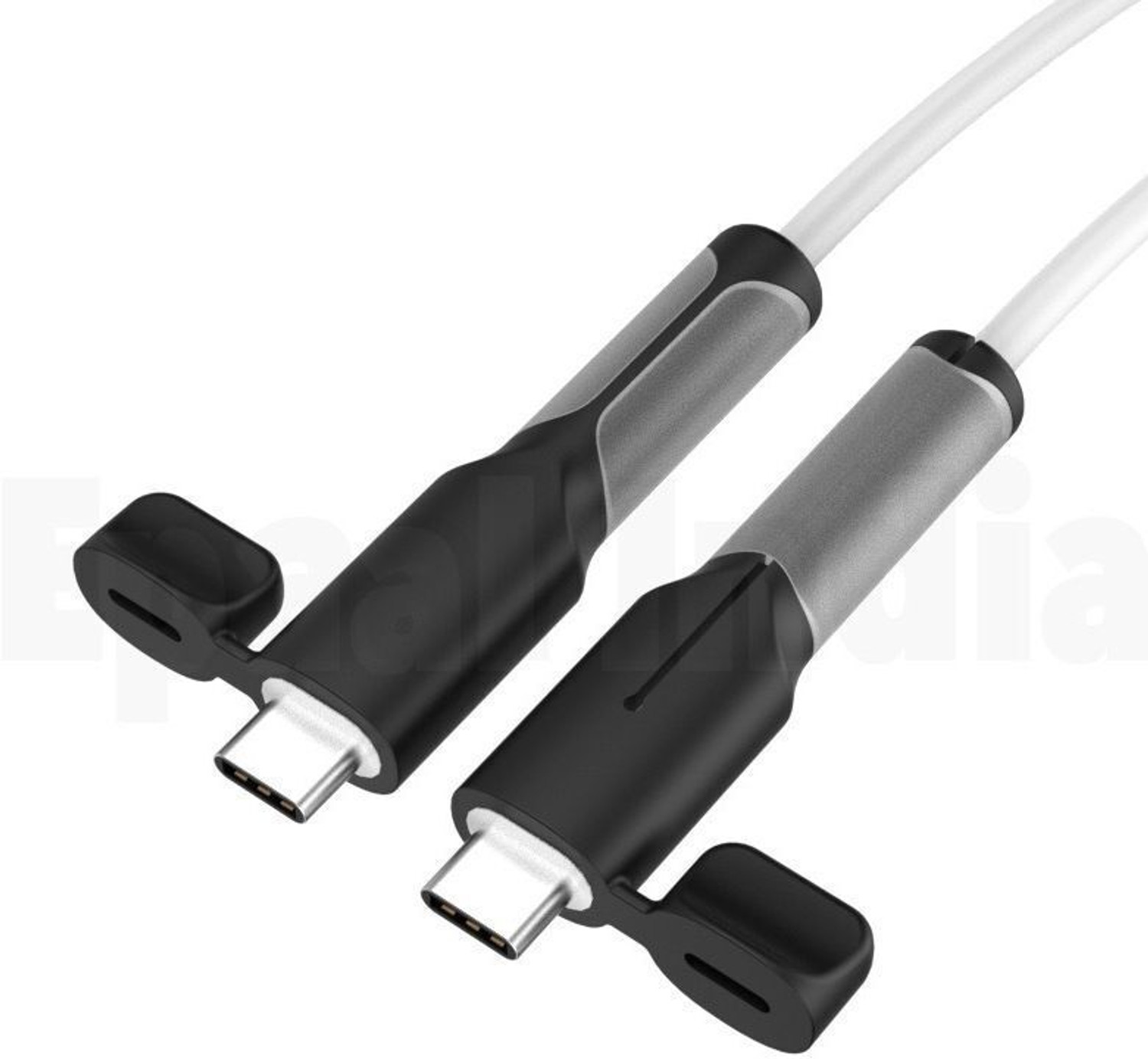 Image of Epaal Cable End Protector Pair for Type-C /Lightening Cable (Cable Not Included) Only Cable Protector
