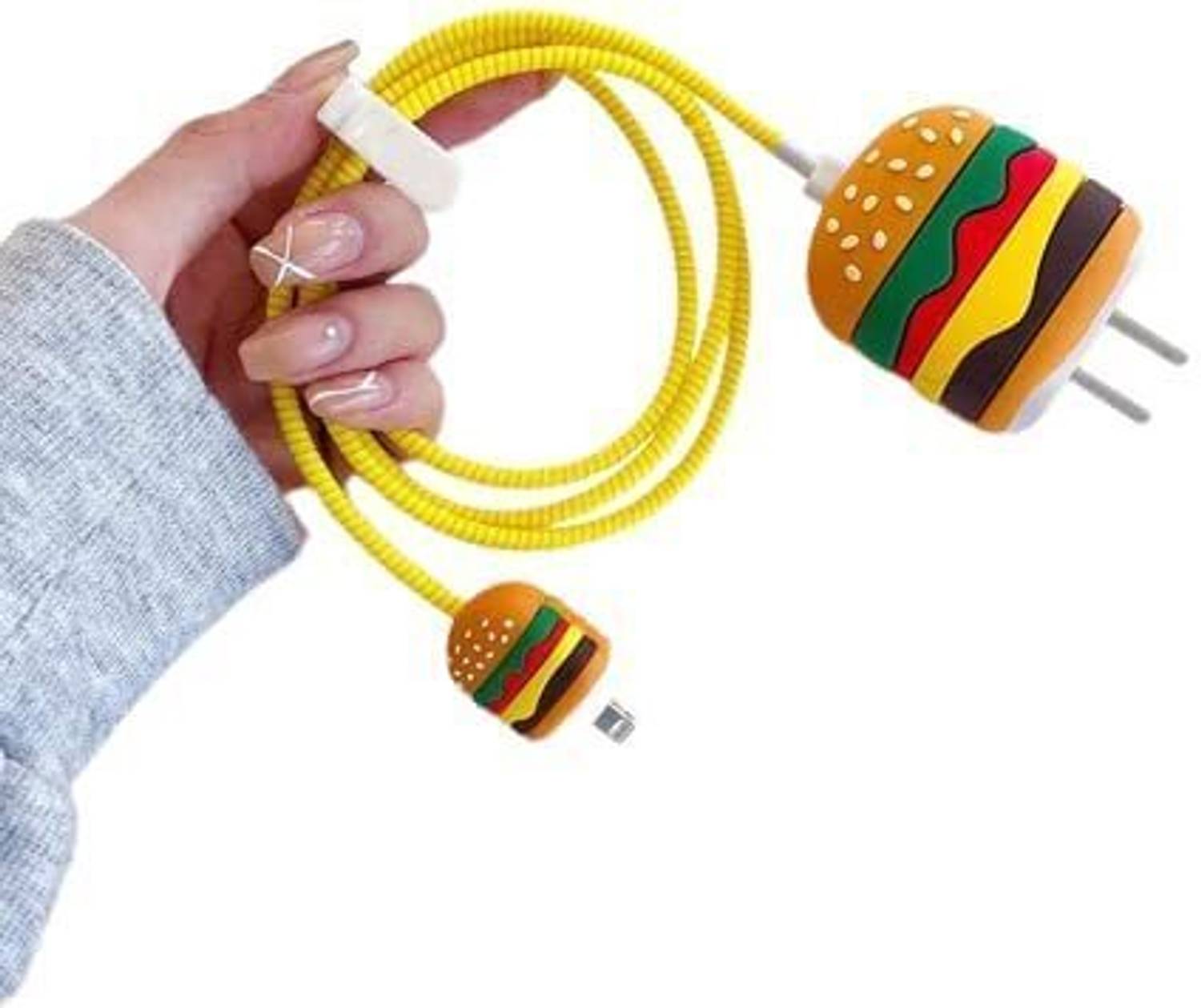 AIFEI Compatible for iPhone Charger COVER BURGER for 18-20W Full ProtectionCASE Cable Protector