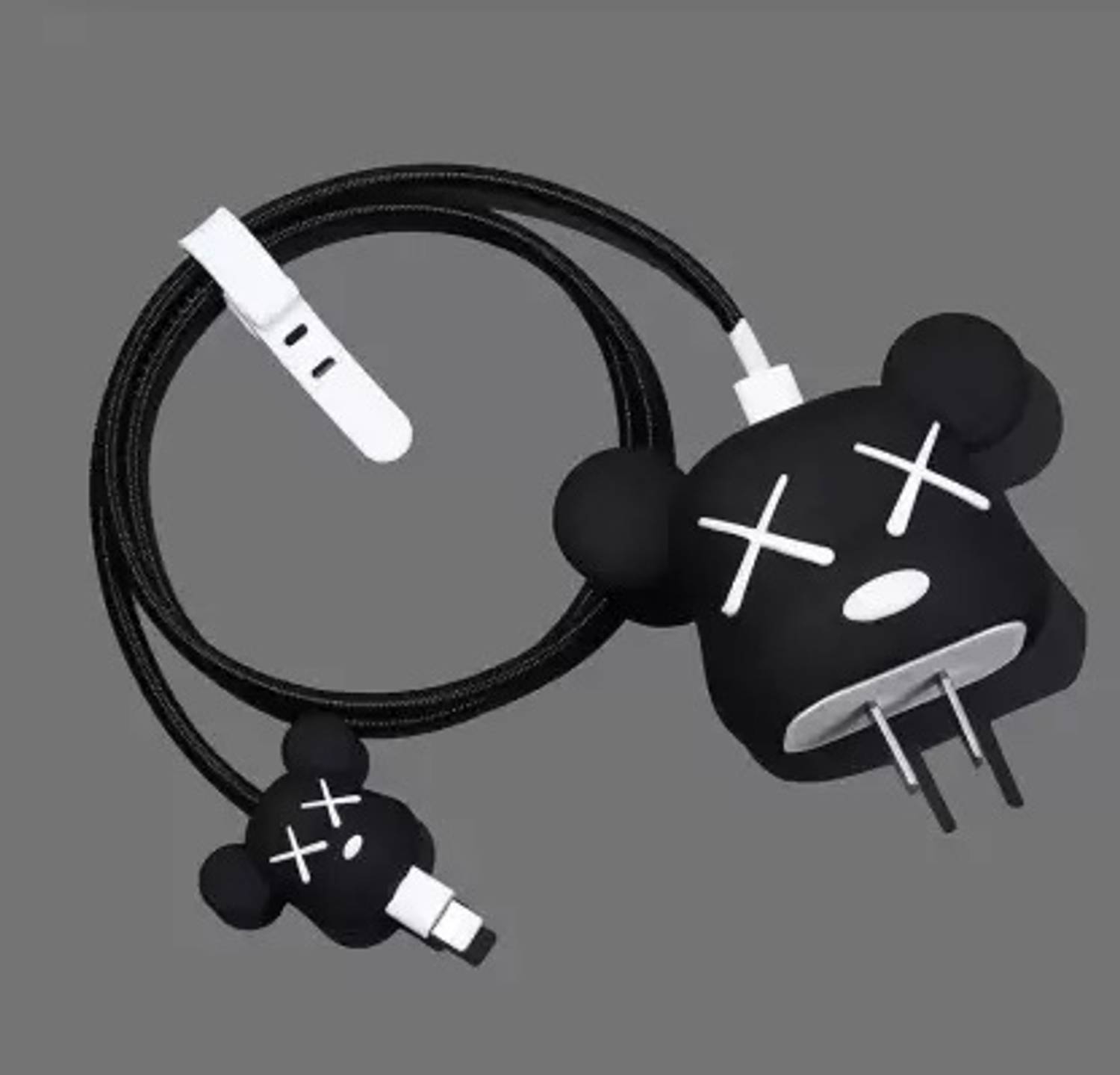 AUDICE iPhone Charger Cover For 18W/20W | Cute 3D Cartoon Character Blackbear Cable Protector