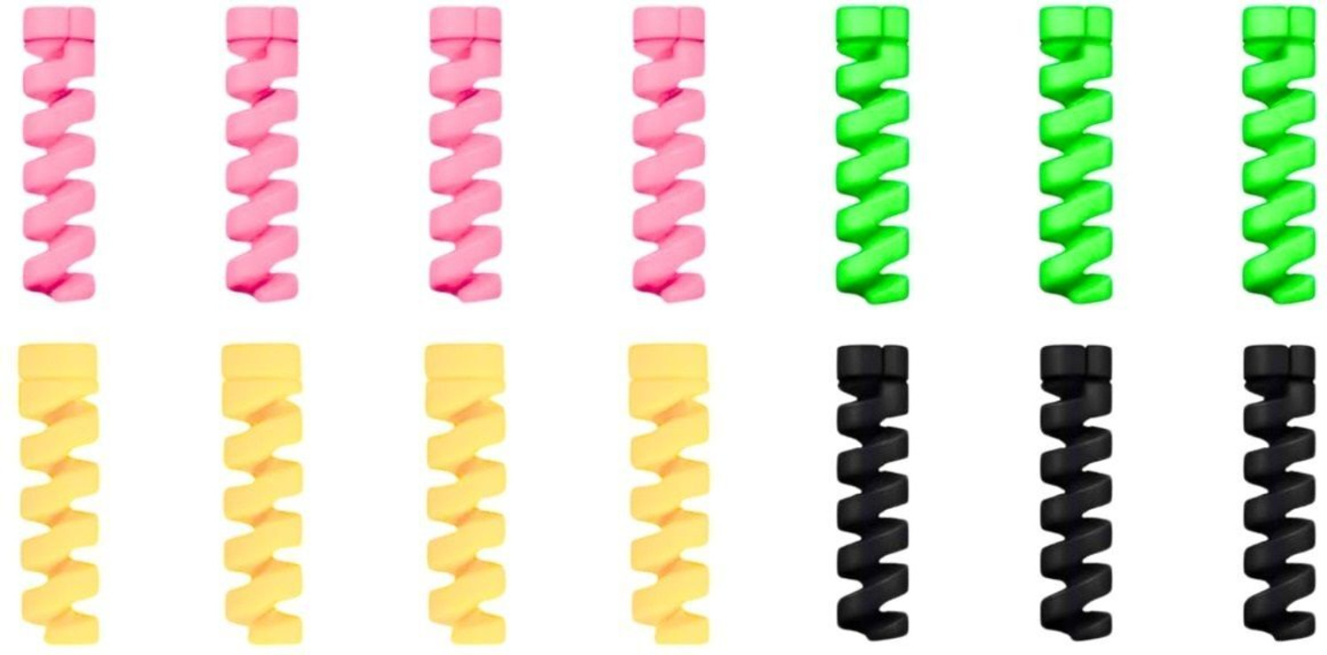 Image of Shivamcomputer Cable Protector for USB Charging Wire | Flexible Spiral Mobile Data Cable Saver Cable Protector