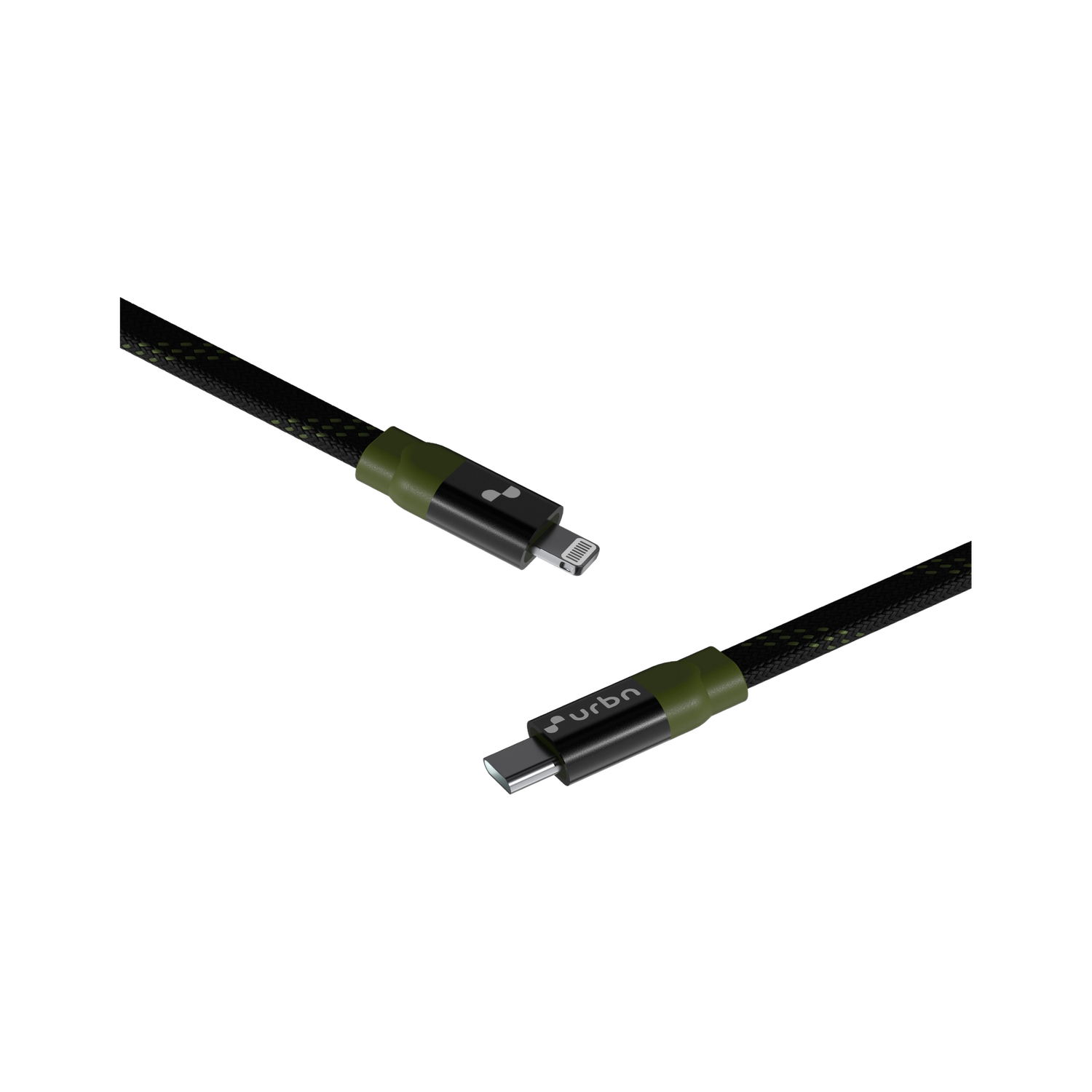 Image of URBN Lightning Cable 5 A 1.22 m Aluminum Foil, Braid USB C to Lightning MFi Certified