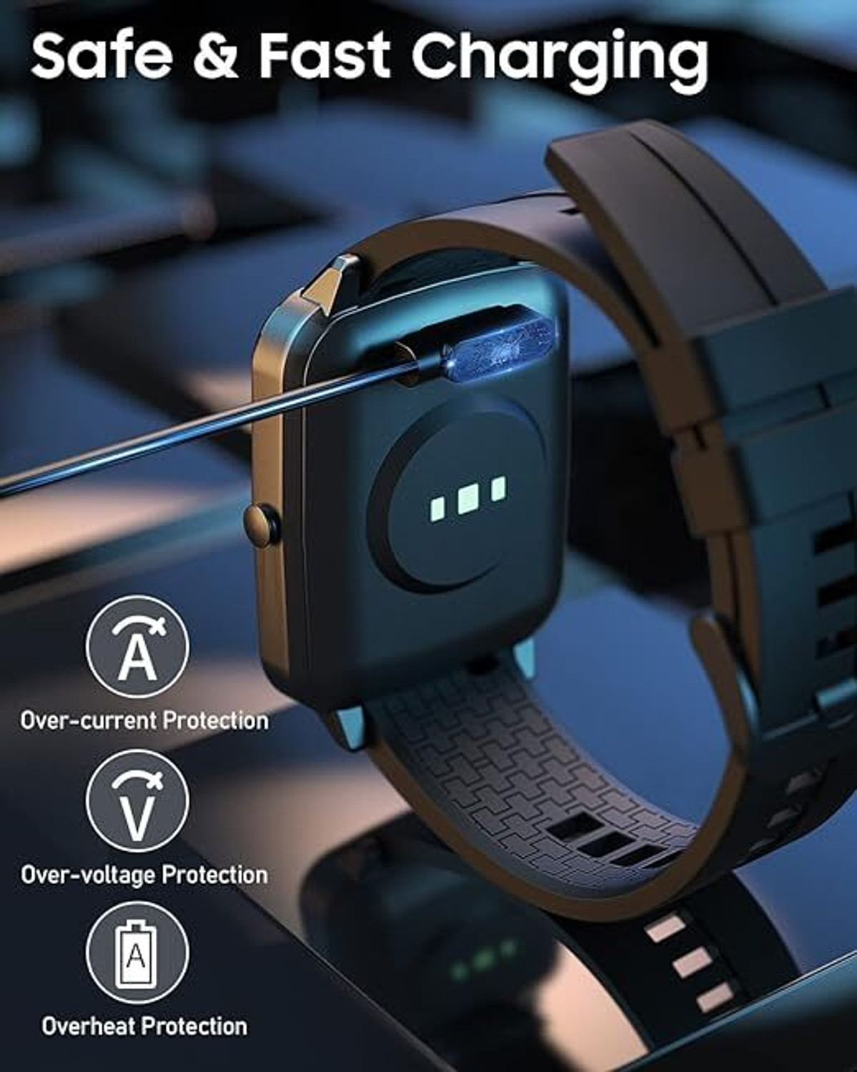 Image of Expresscraft FBN Smart Watch Magnatic Charger Compatible M8 plus- plus, Black Charging Pad
