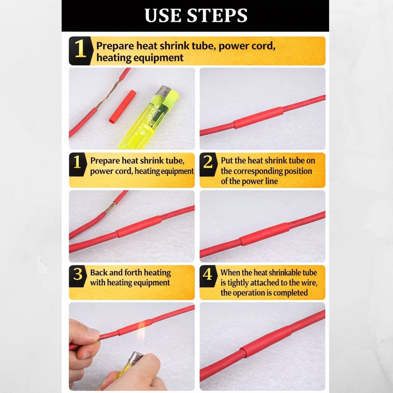 TAARAMA 560pcs Heat Shrink Tubing Kit 2:1 Polyolefin - Image 3