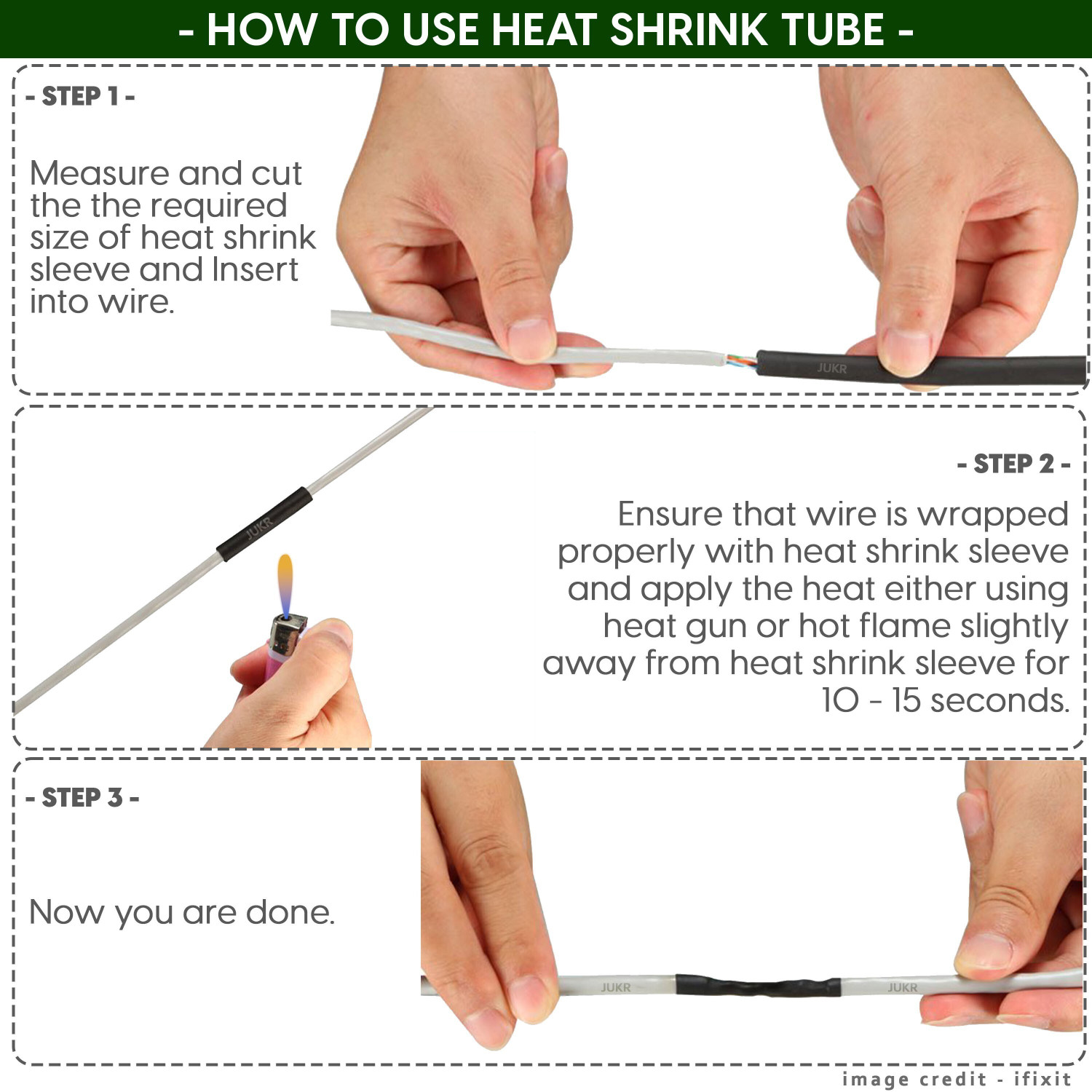 Image of JUKR 4 mm 10 Meter Polyolefin Tubes Projects Electrical Wire Repair Wire Joint Sleeve Heat Shrink Cable Sleeve