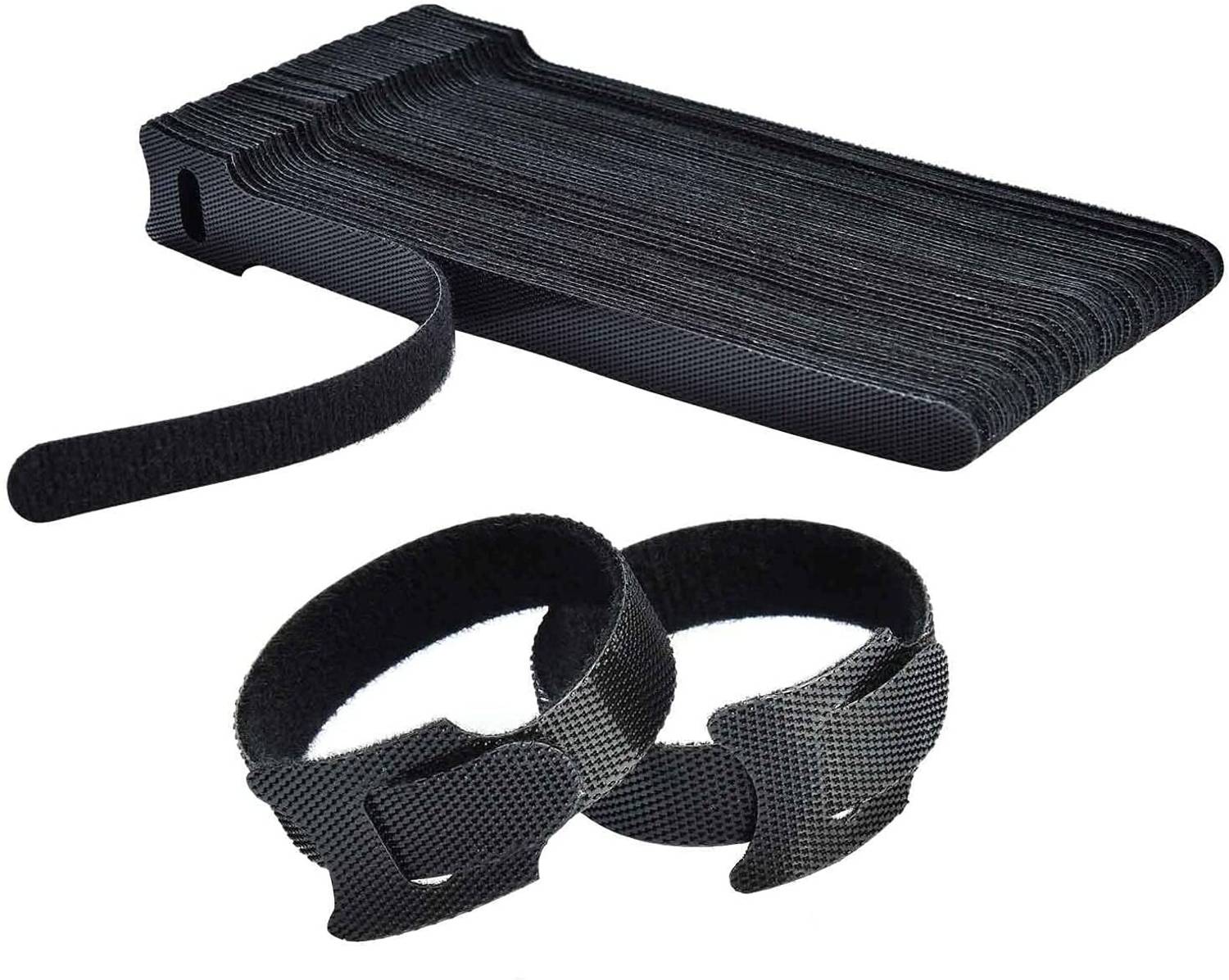 BBBIKINI Velcro Cable Tie, Hook and Loop Straps Reusable Self-adhesive Cable Organizer Sew-on Velcro