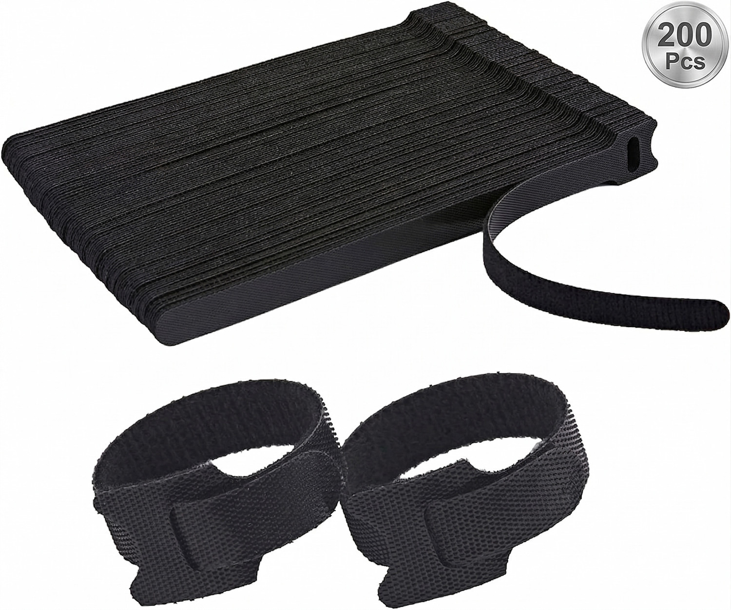 Image of Inovera Cable Organizer Hook & Loop Tape - Wire /Cord Holder Management Strap Nylon Hook & Loop Cable Tie