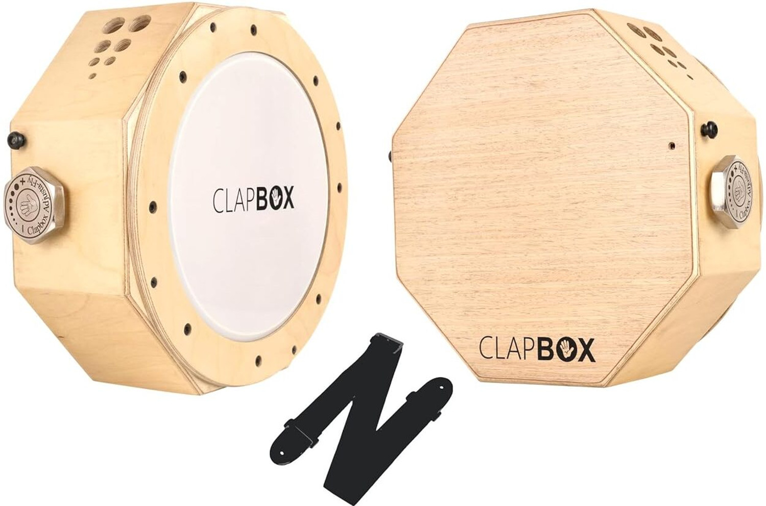 Image of CLAPBOX Cajembe Travel Cajon (4 instruments in 1)-Rubber wood with Carry Bag Cajons