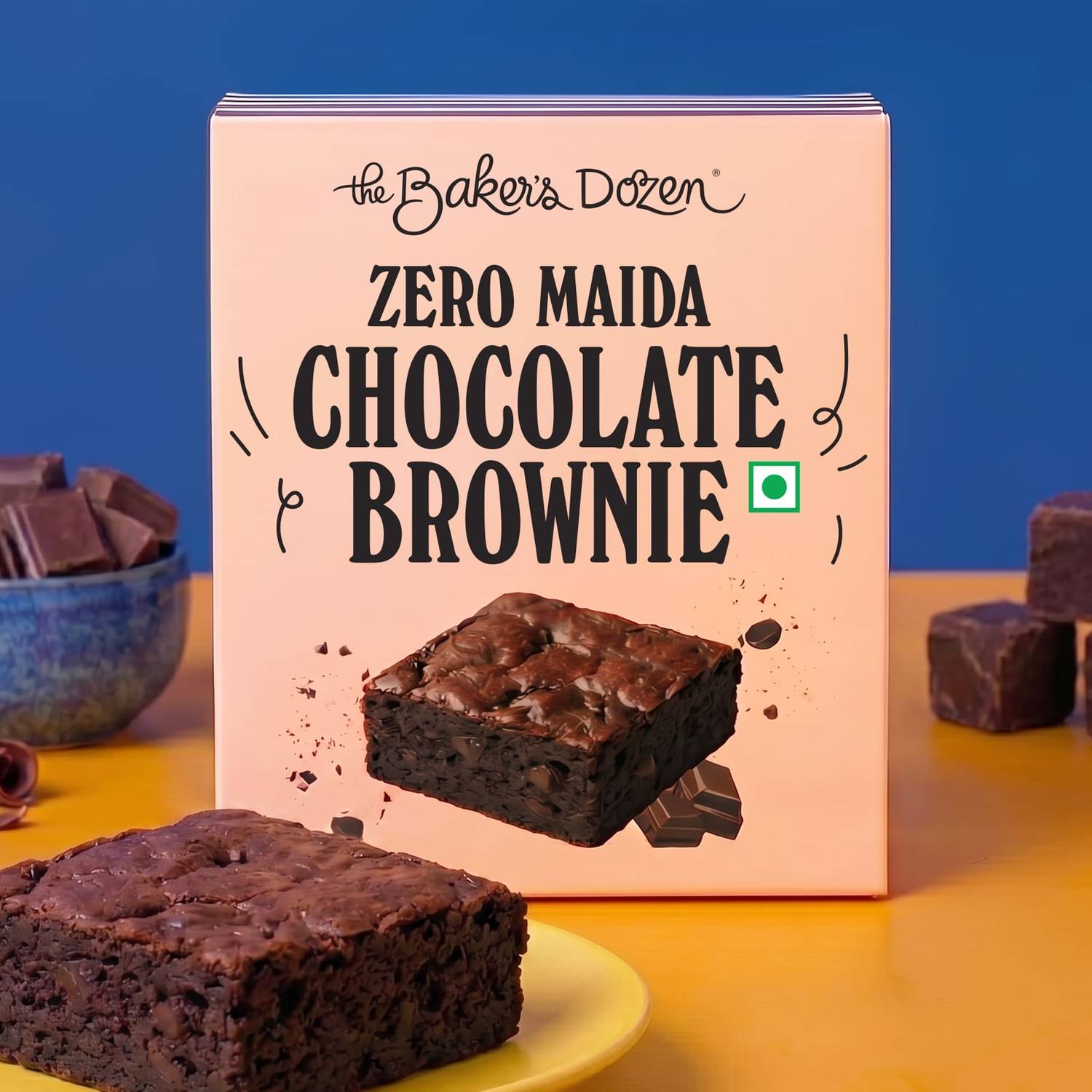 The Baker's Dozen Zero Maida Brownie chocolate Cake