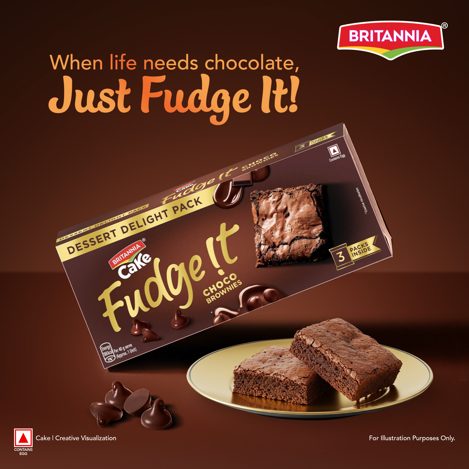 Image of BRITANNIA Brownie Chocolate Cake