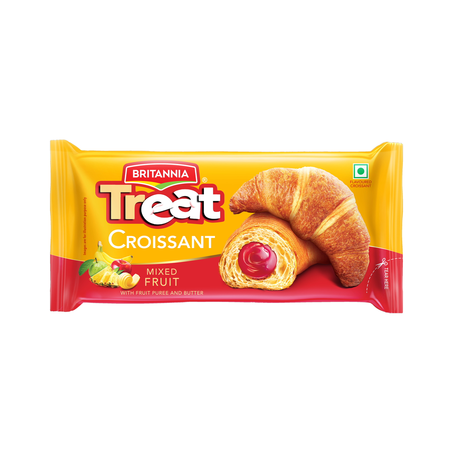 BRITANNIA Treat Mixed fruit Croissants