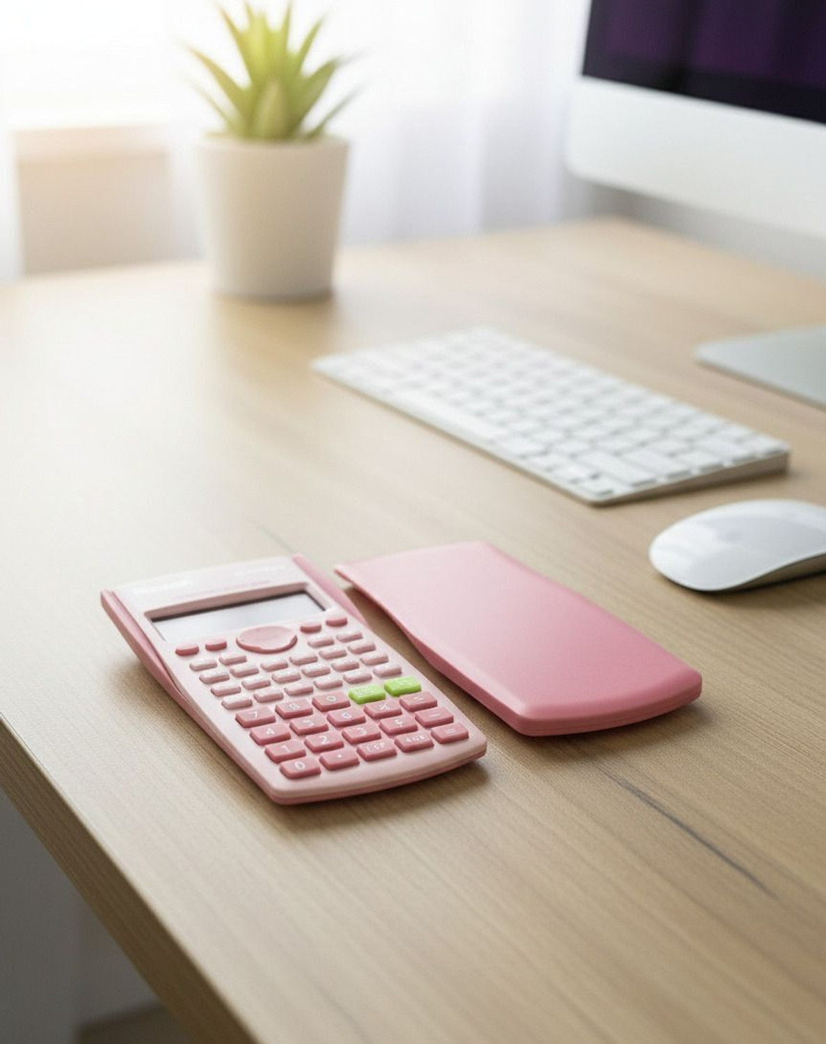 Image of TeraaBliss Portable Pink Scientific Calculator | Battery Operated | Multi-Function Pocket Calculator Scientific Calculator