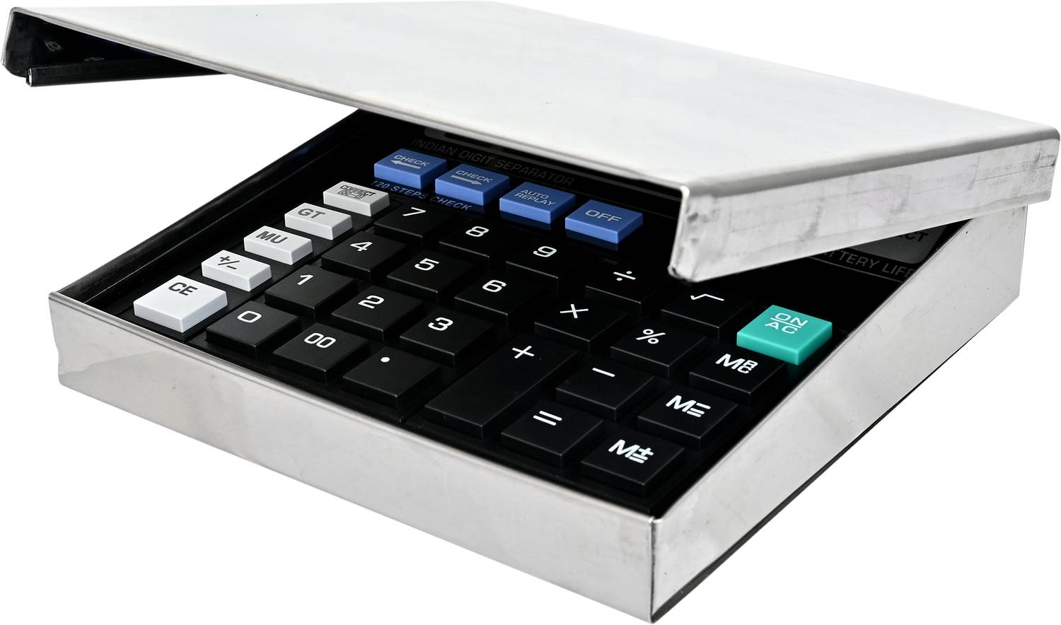 ALSALAH Stainless steel calculator box ( pack of 1) Basic Calculator