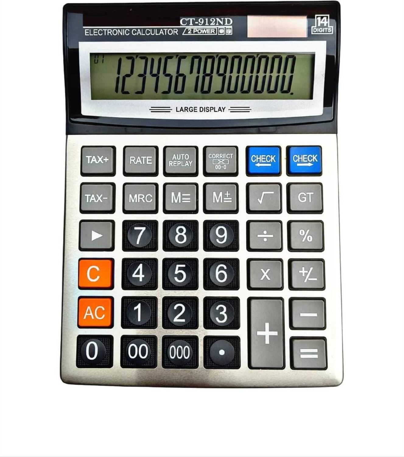 Bassonic CT-912ND Premium Quality Big Display/Big Button 14 Digit Big Size Calculator Basic Calculator