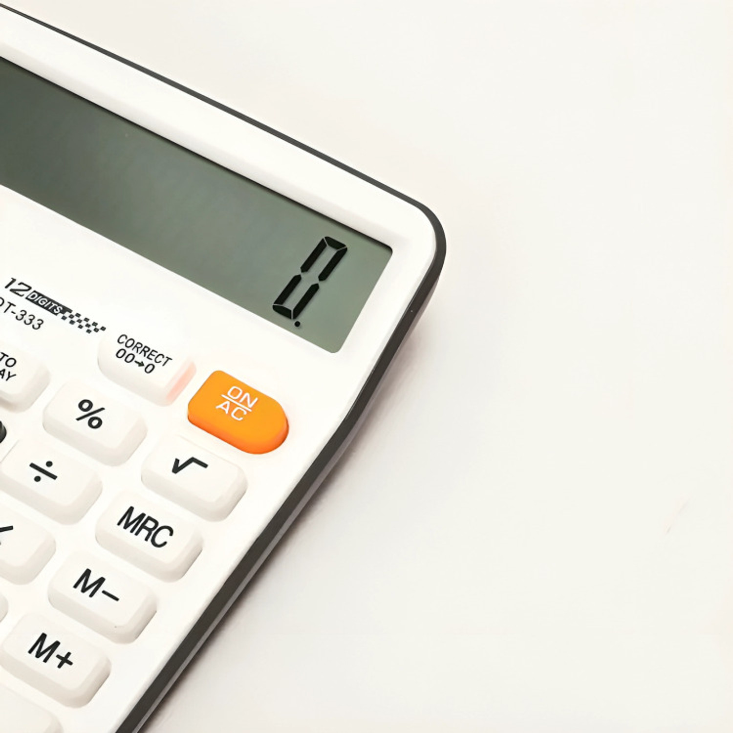 Image of DPrime 12 Digit Calculator with Large LCD, Dual Power & Big Buttons OT-333c Basic Calculator (12 Digit)