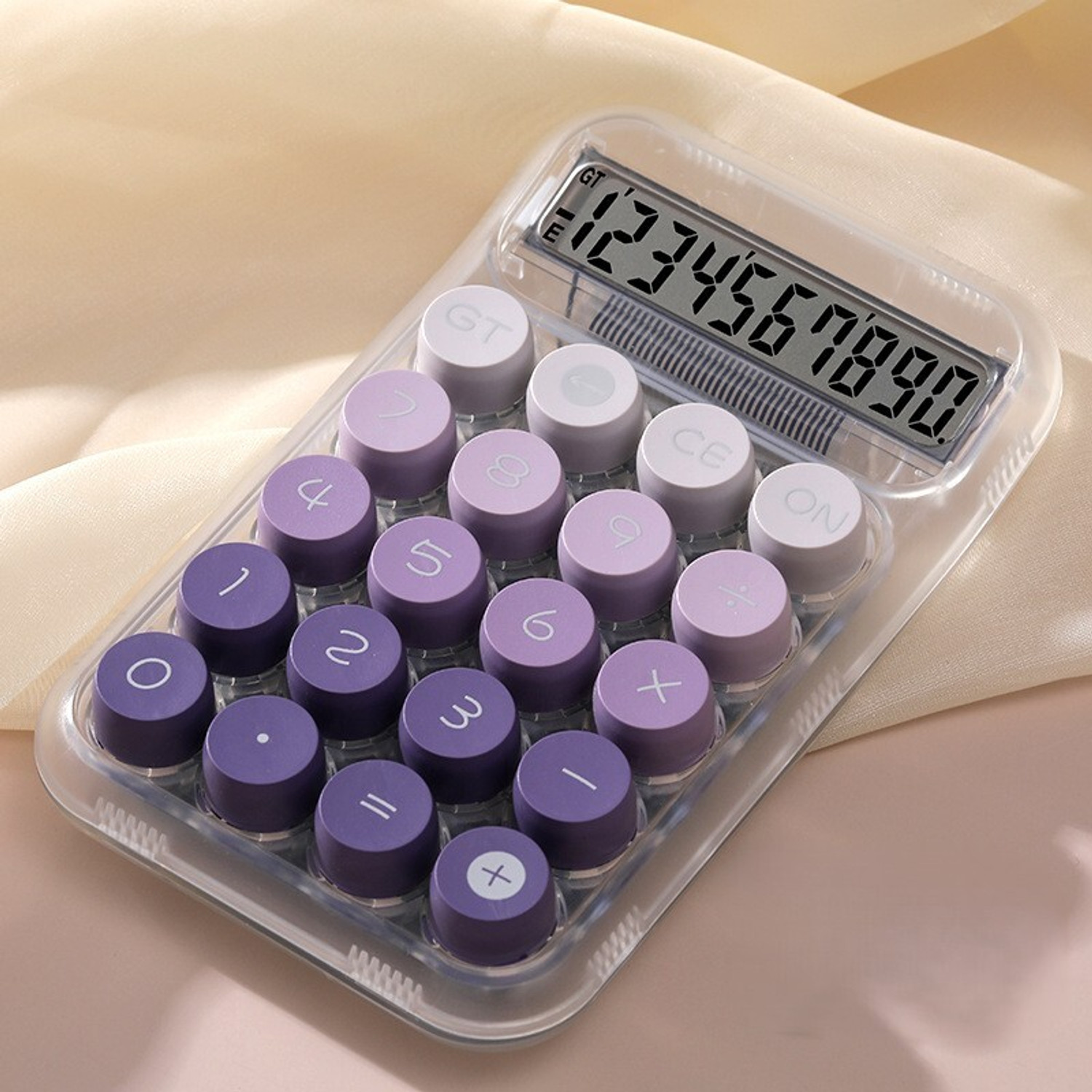Image of SYGA 10-Digit Transparent Calculator - Stylish Cube Design for Students & Office Basic Calculator