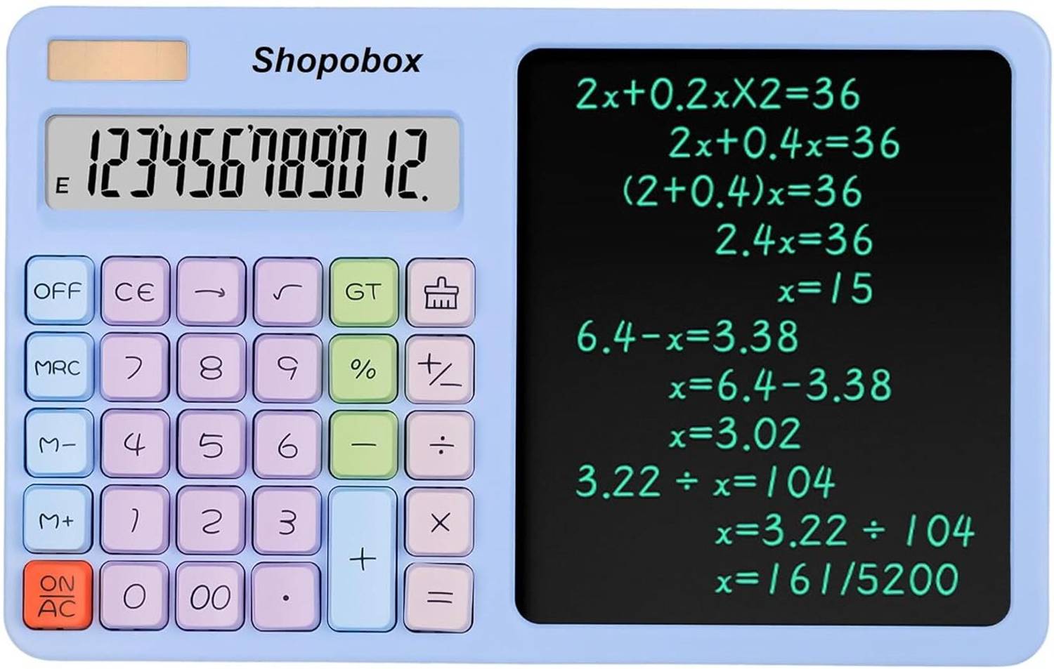 JUBSG 12 Inch LCD Writing Calculator Pad - Image 1