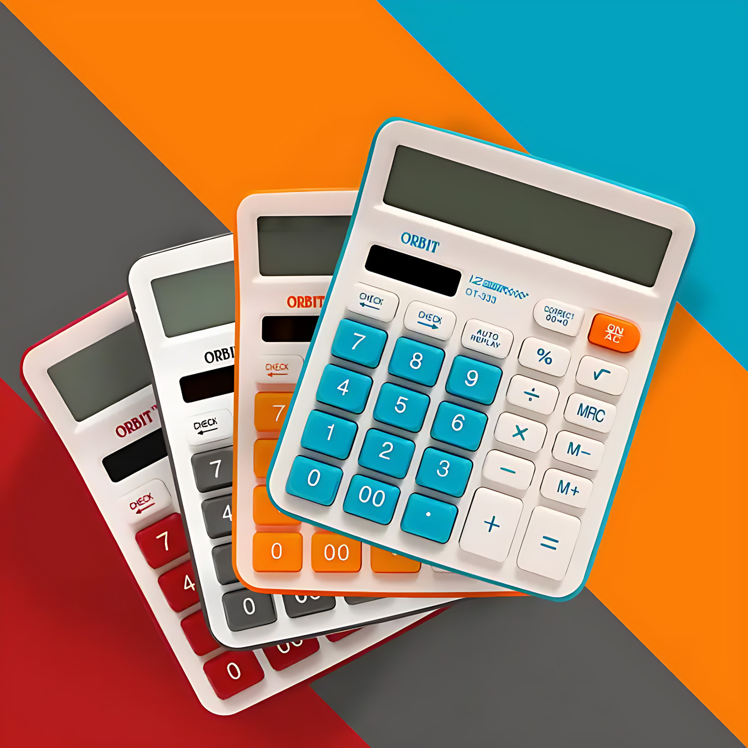 Image of DPrime Large LCD 12 Digit Calculator Dual Power, Ideal for Office & Study OT-333c Basic Calculator