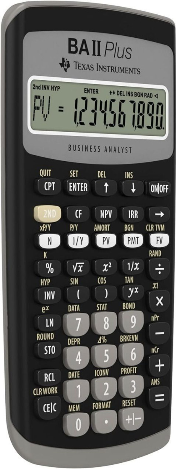Image of TEXAS INSTRUMENTS BA 2 PLUS Financial Calculator